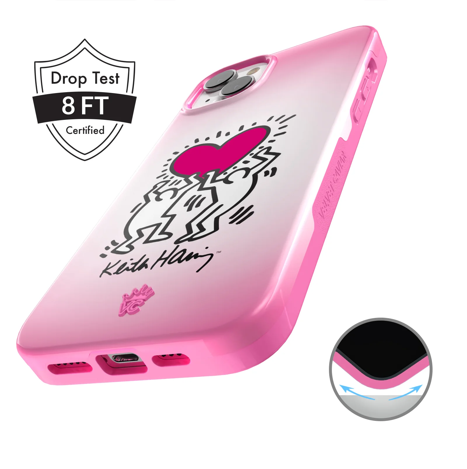 Keith Haring Pink Heart iPhone Case - Image 17