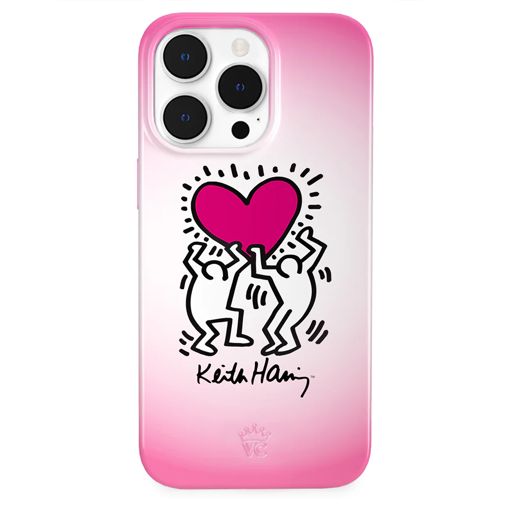 Keith Haring Pink Heart iPhone Case - Image 43