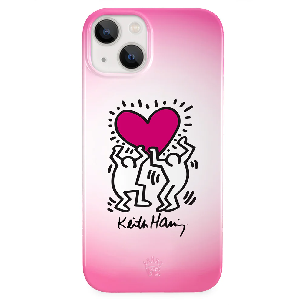 Keith Haring Pink Heart iPhone Case - Image 49