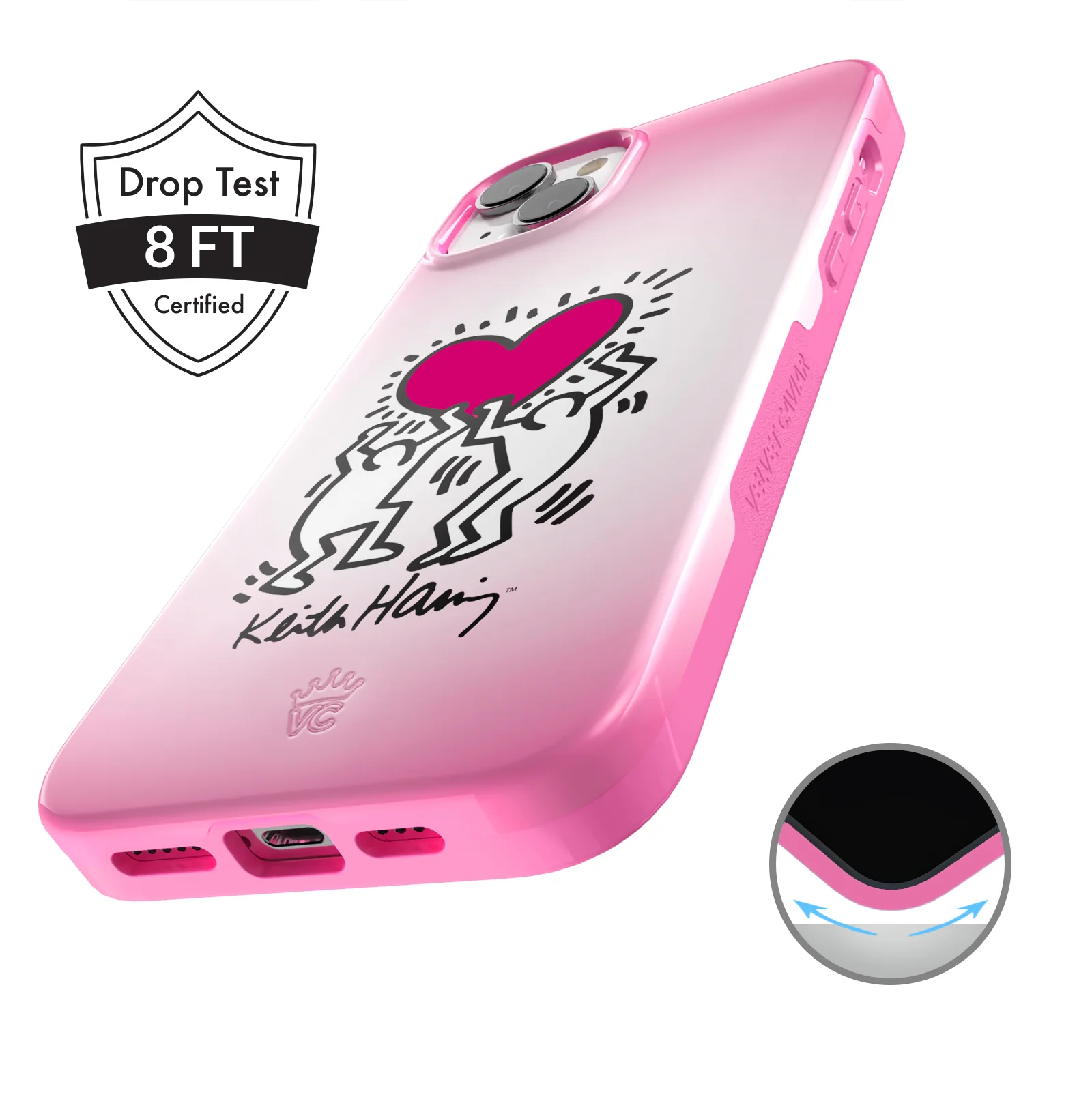 Keith Haring Pink Heart iPhone Case - Image 53