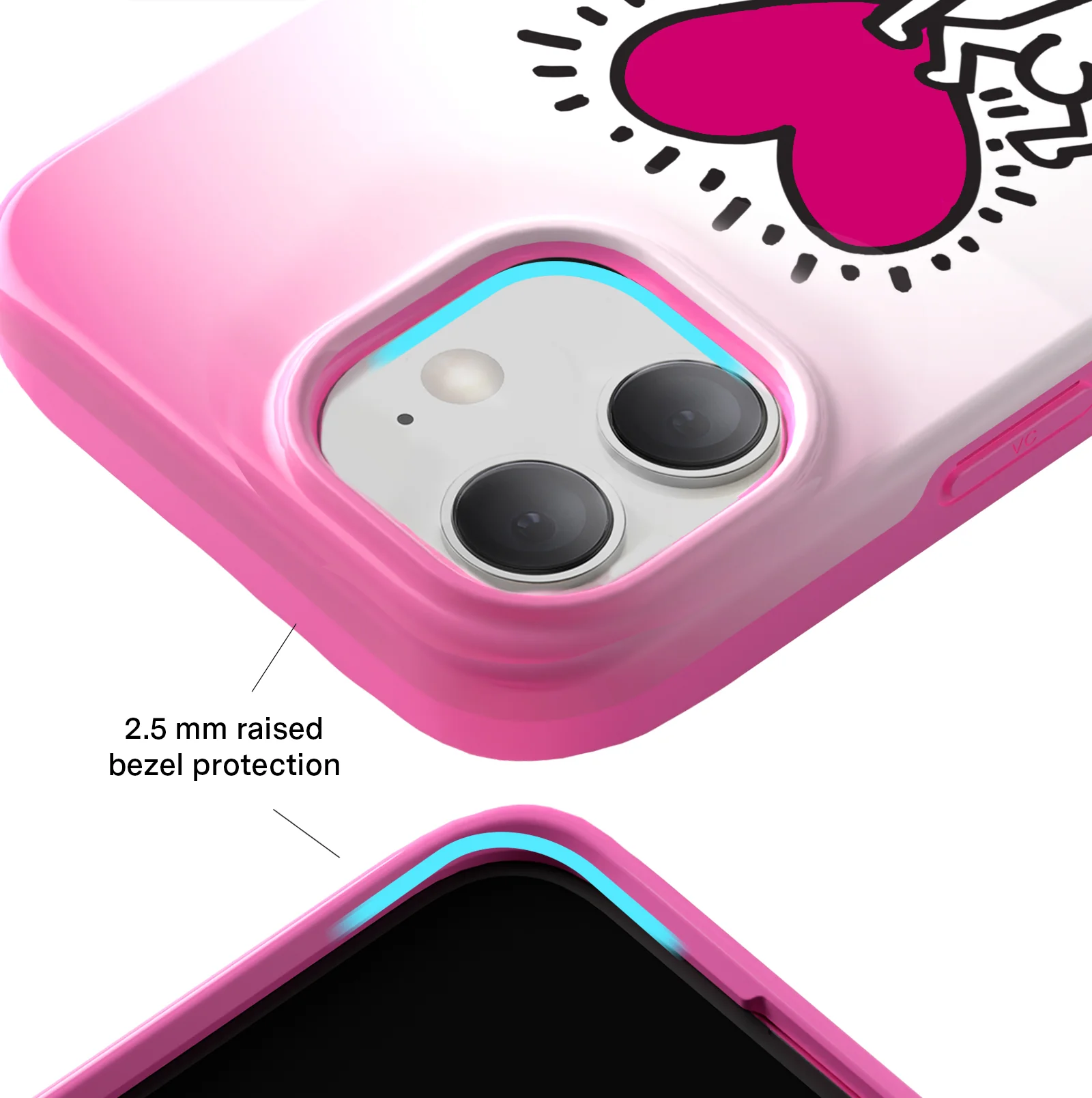 Keith Haring Pink Heart iPhone Case - Image 81