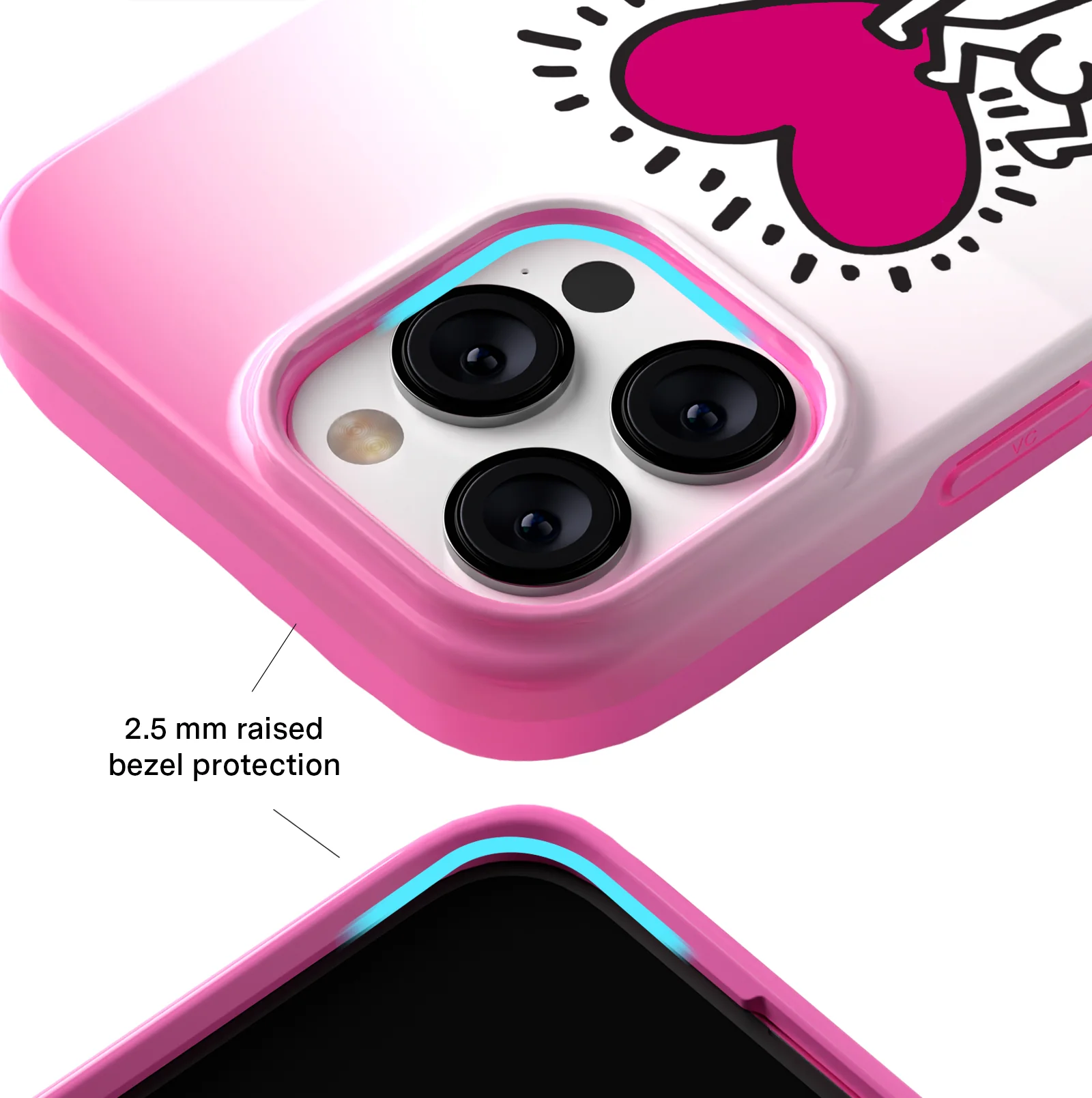Keith Haring Pink Heart iPhone Case - Image 93
