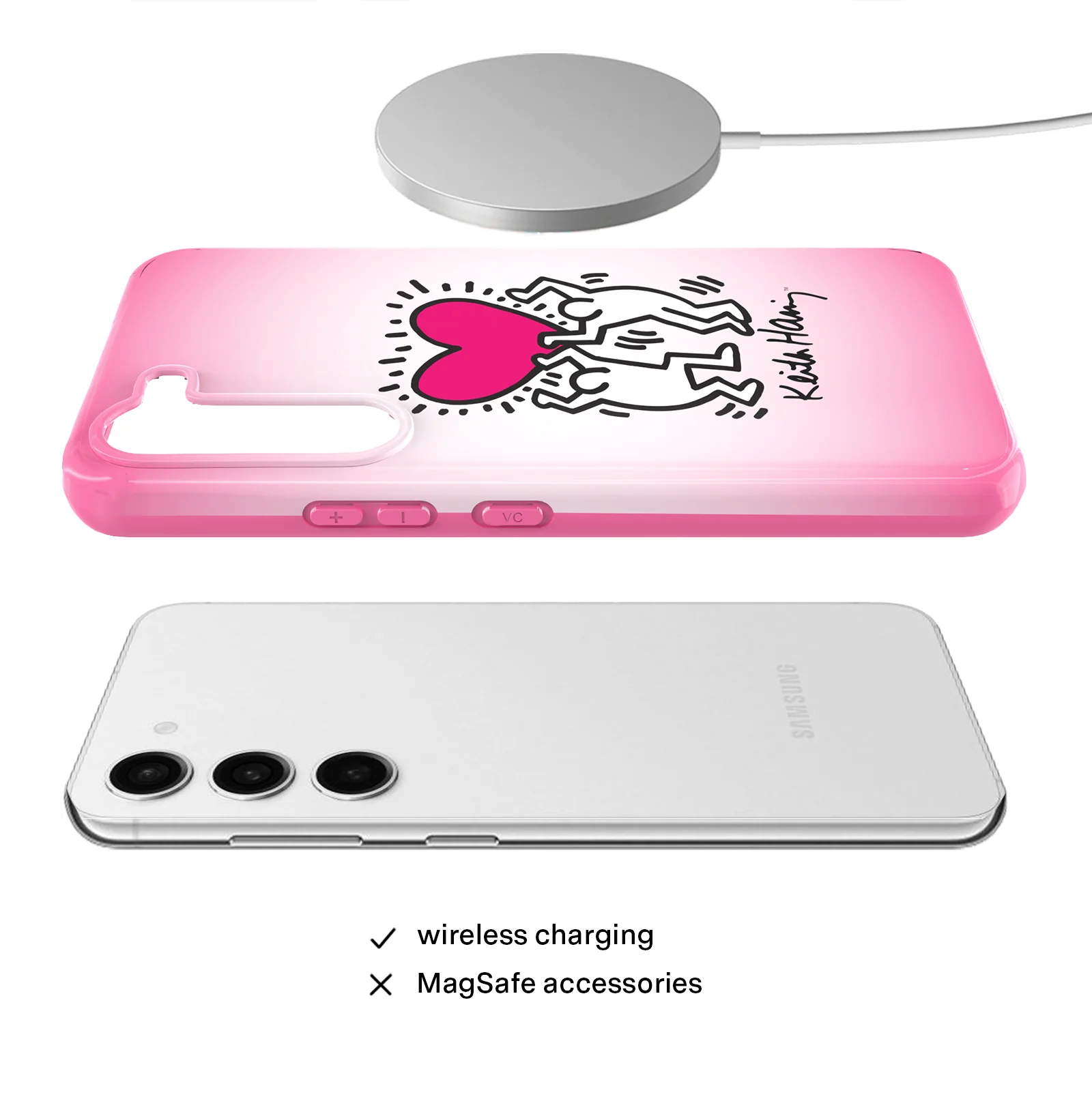Keith Haring Pink Heart Samsung Case - Image 10