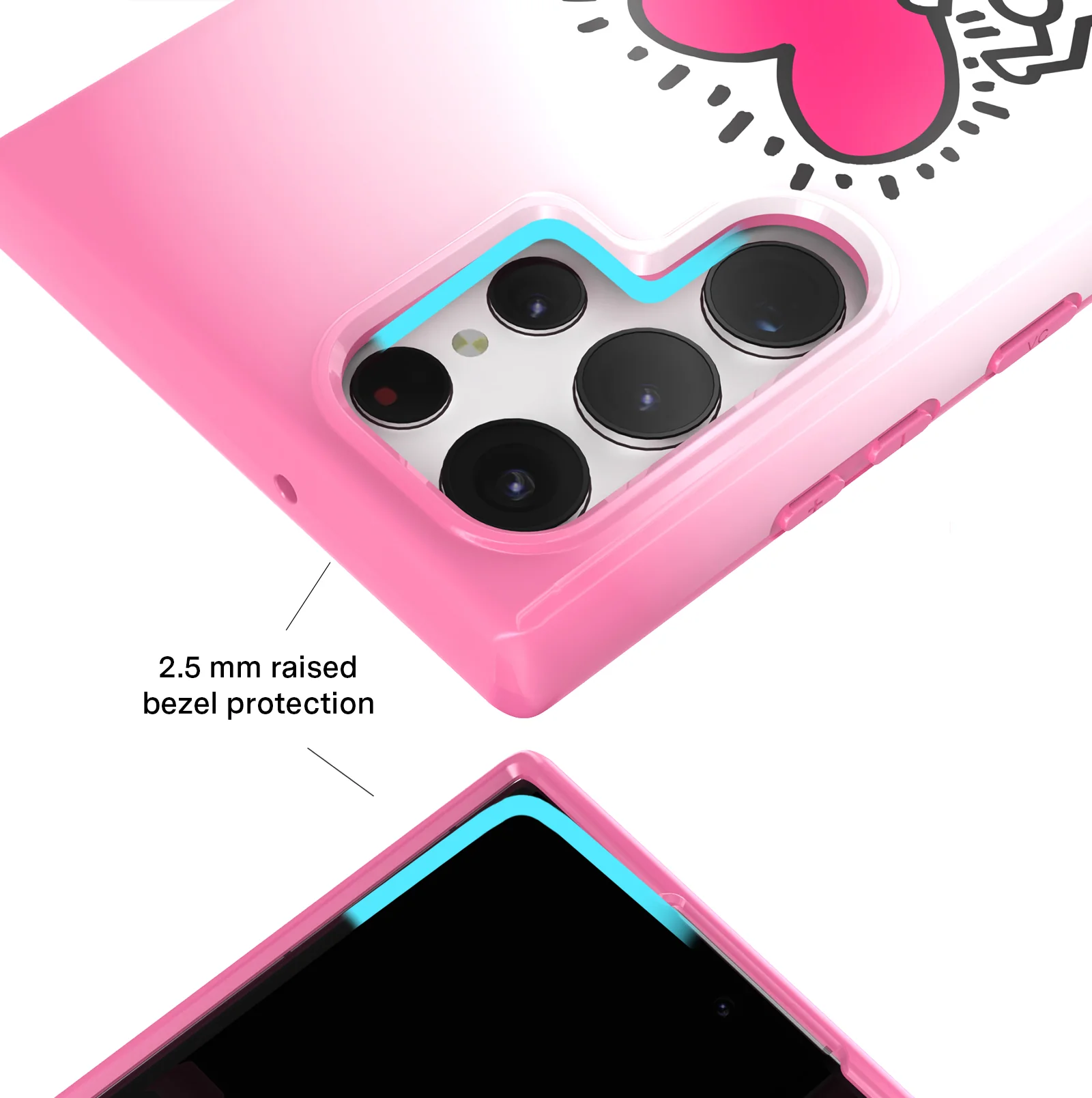 Keith Haring Pink Heart Samsung Case - Image 15