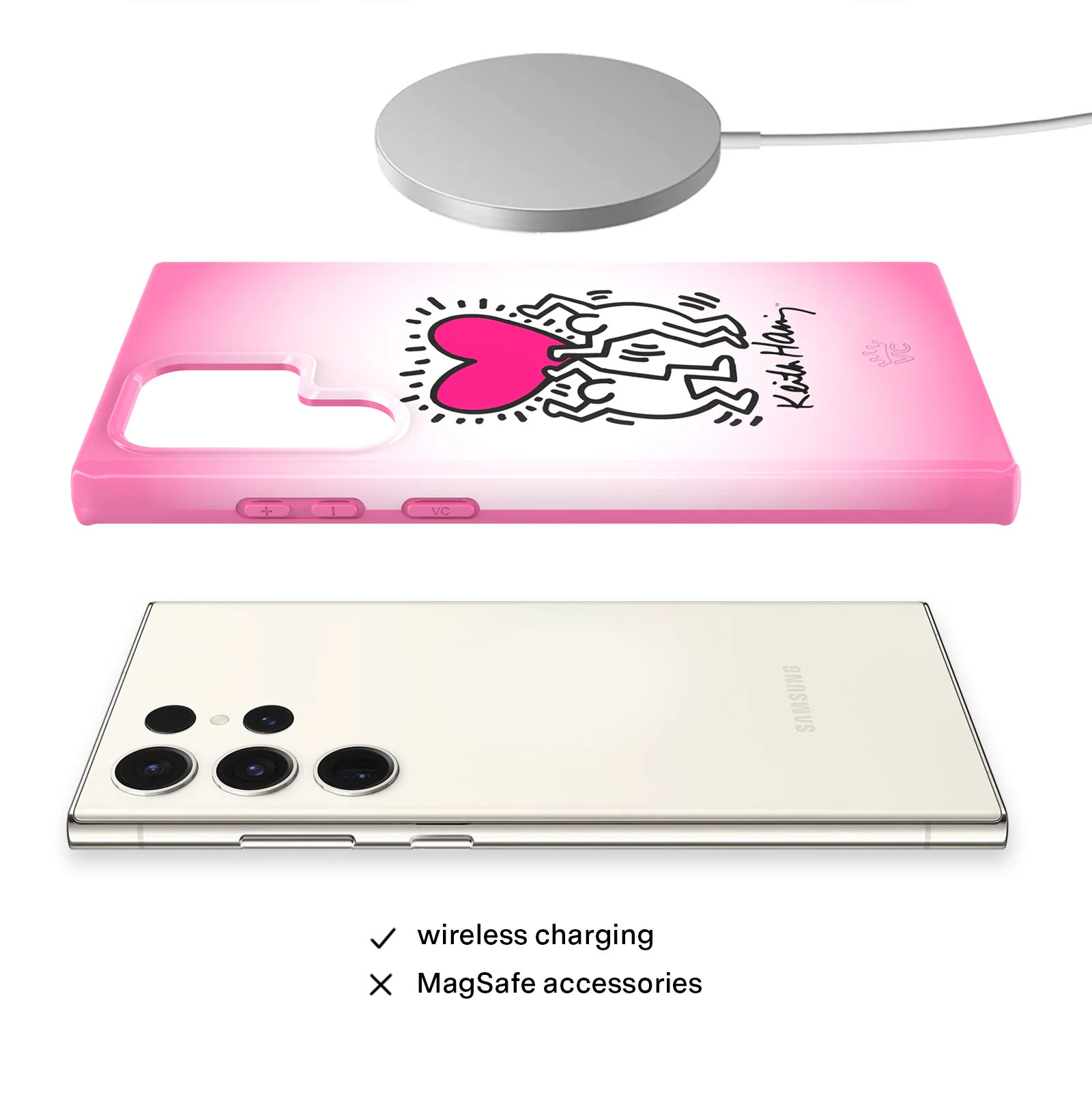 Keith Haring Pink Heart Samsung Case - Image 17