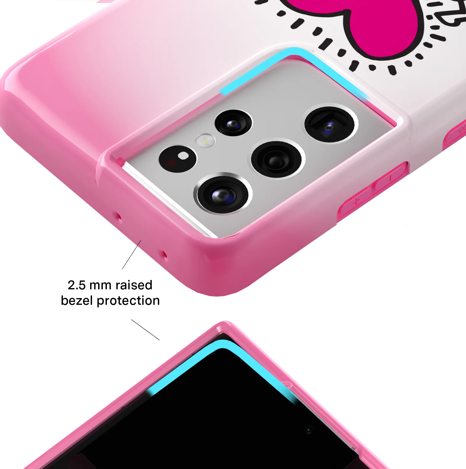 Keith Haring Pink Heart Samsung Case - Image 52