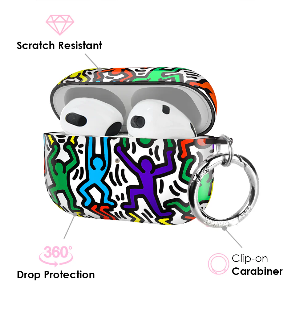 Keith Haring Rainbow Dancers AirPod Case - Image 13
