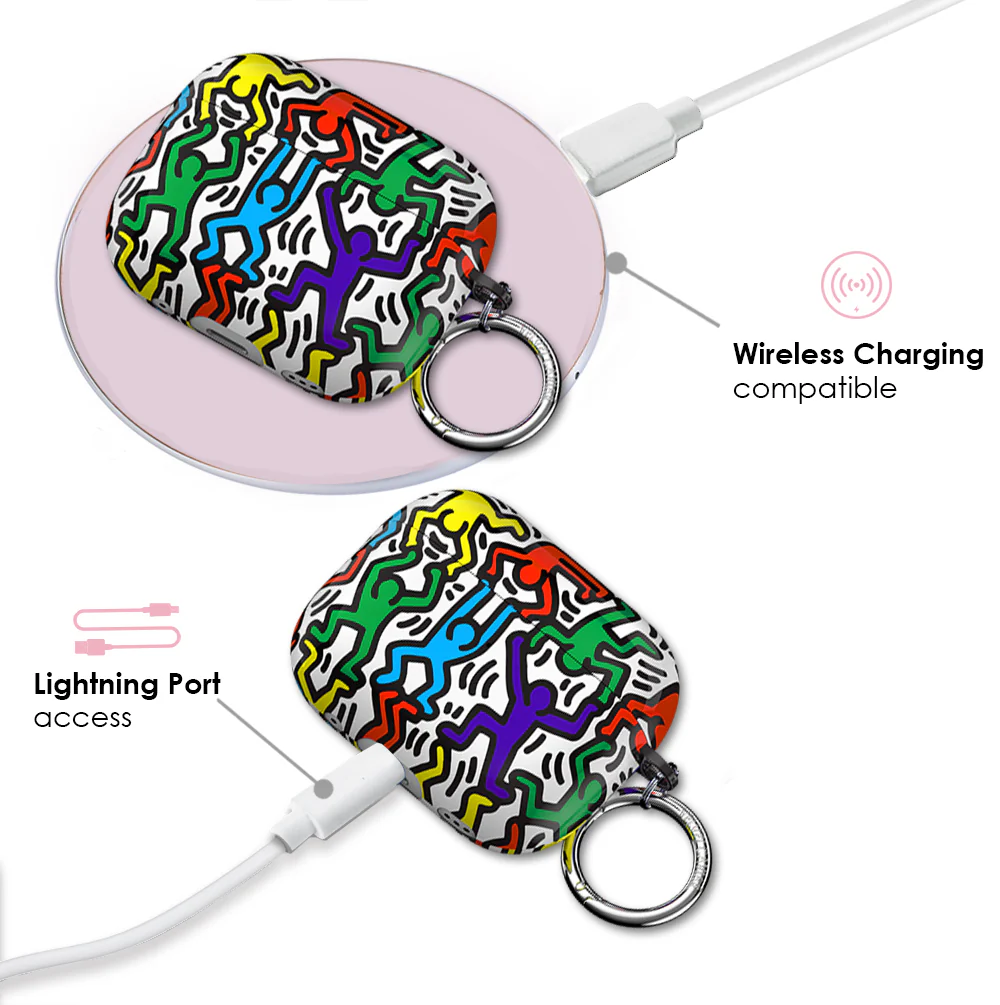 Keith Haring Rainbow Dancers AirPod Case - Image 14