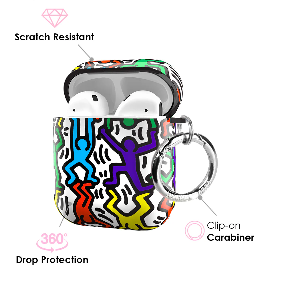 Keith Haring Rainbow Dancers AirPod Case - Image 3