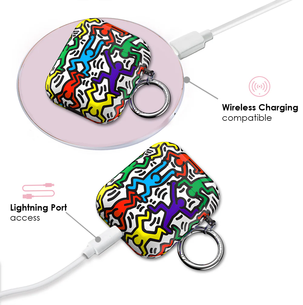 Keith Haring Rainbow Dancers AirPod Case - Image 4