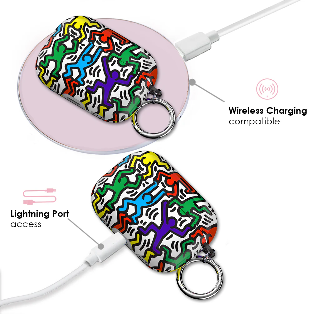 Keith Haring Rainbow Dancers AirPod Case - Image 9