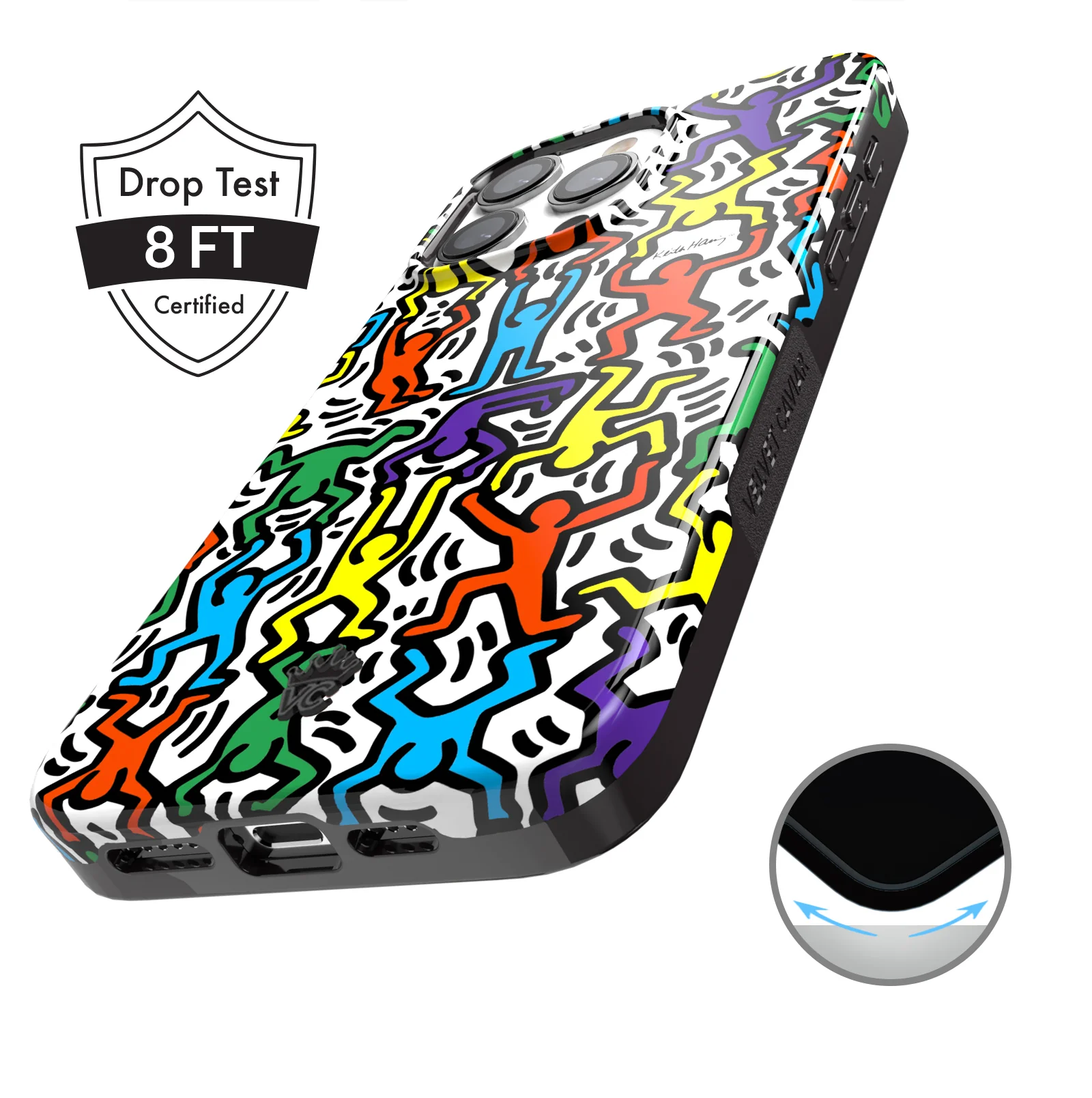 Keith Haring Rainbow Dancers iPhone Case - Image 11