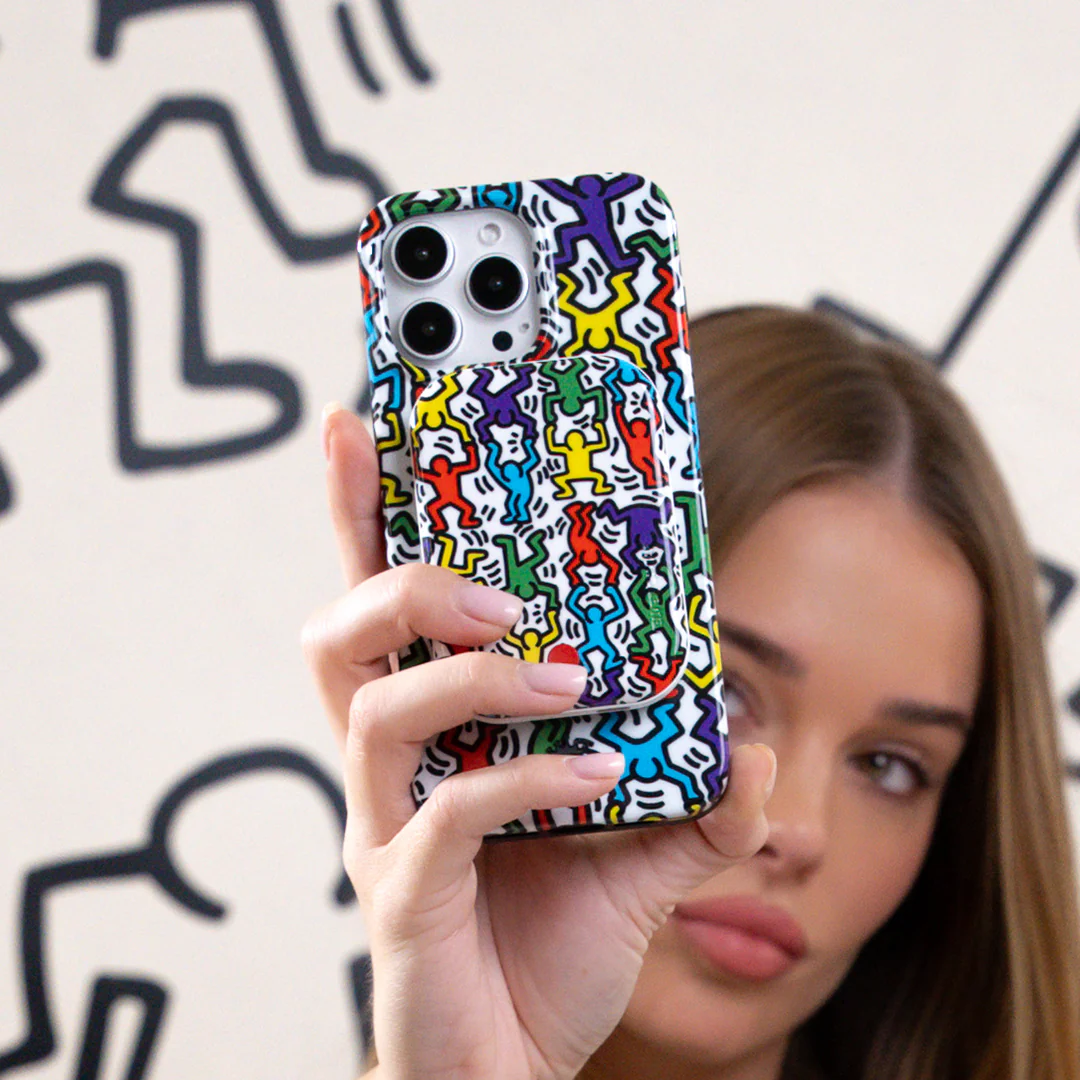 Keith Haring Rainbow Dancers iPhone Case - Image 20