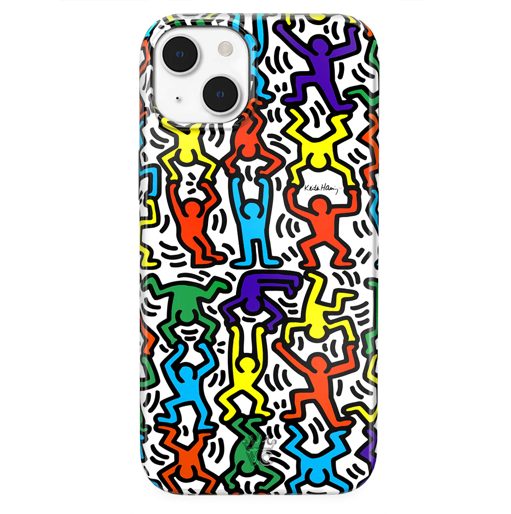 Keith Haring Rainbow Dancers iPhone Case - Image 31