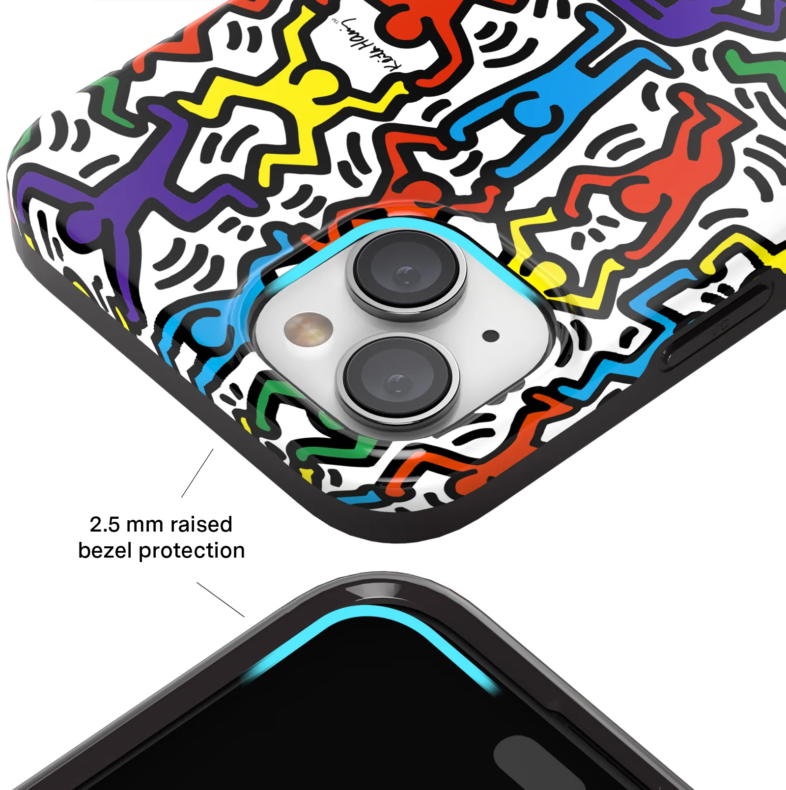 Keith Haring Rainbow Dancers iPhone Case - Image 33