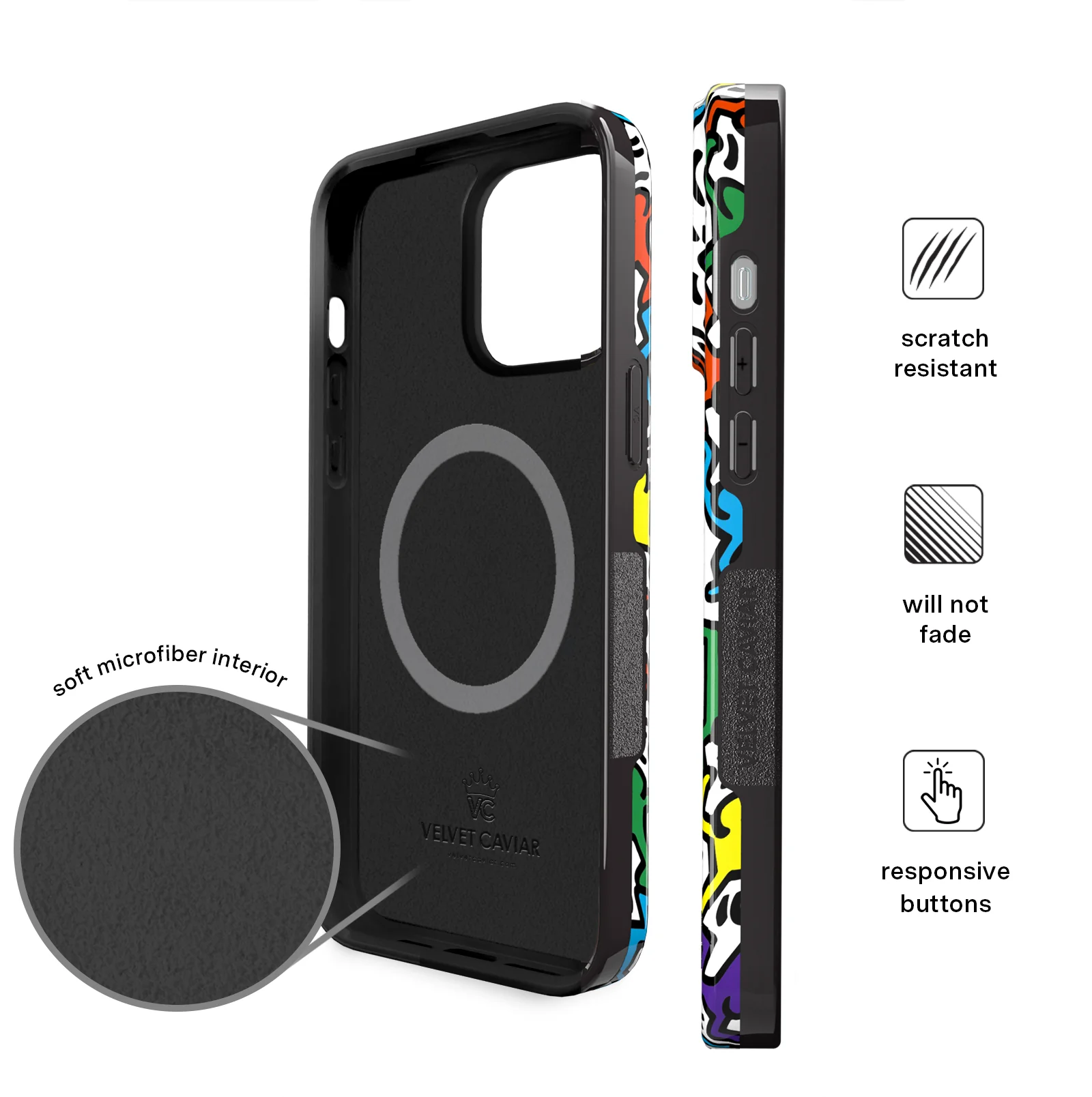 Keith Haring Rainbow Dancers iPhone Case - Image 36