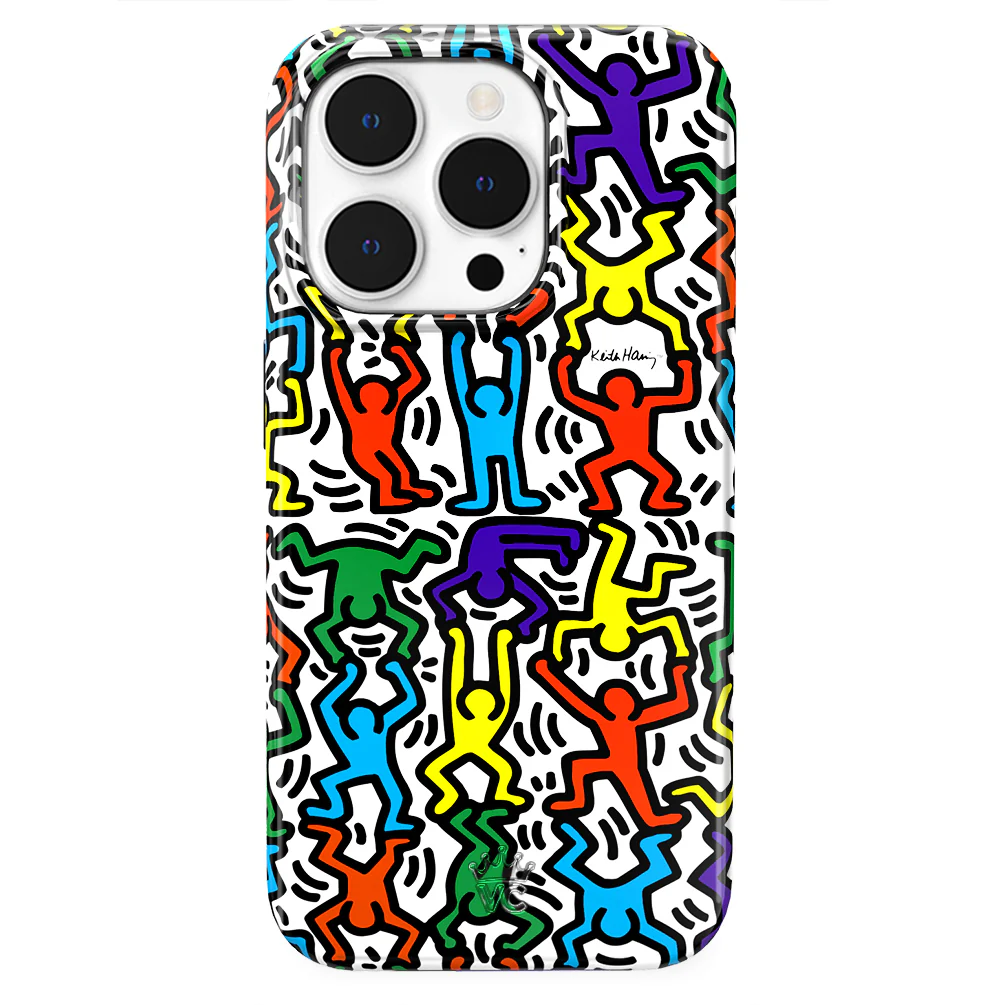 Keith Haring Rainbow Dancers iPhone Case - Image 37