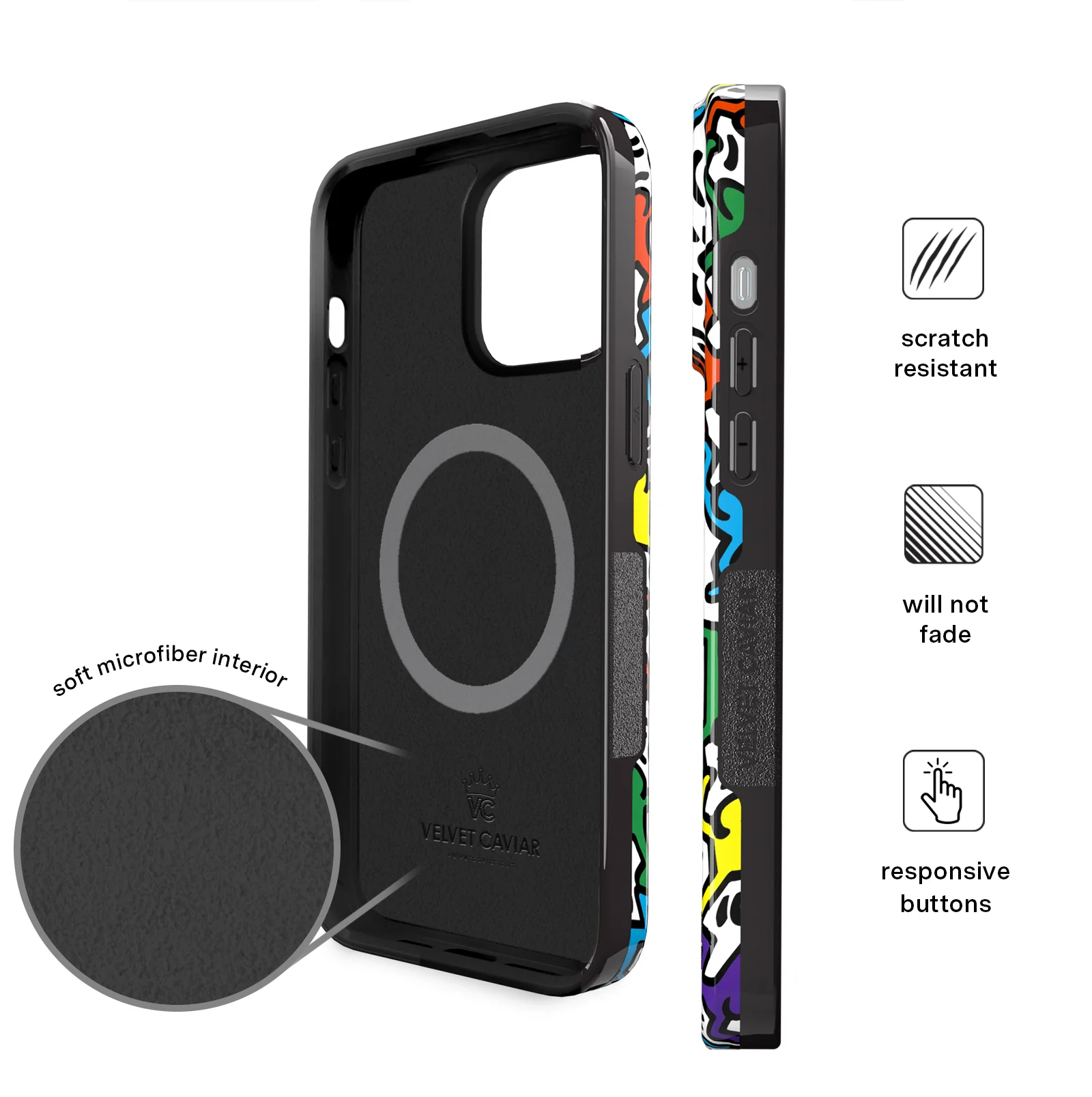 Keith Haring Rainbow Dancers iPhone Case - Image 48