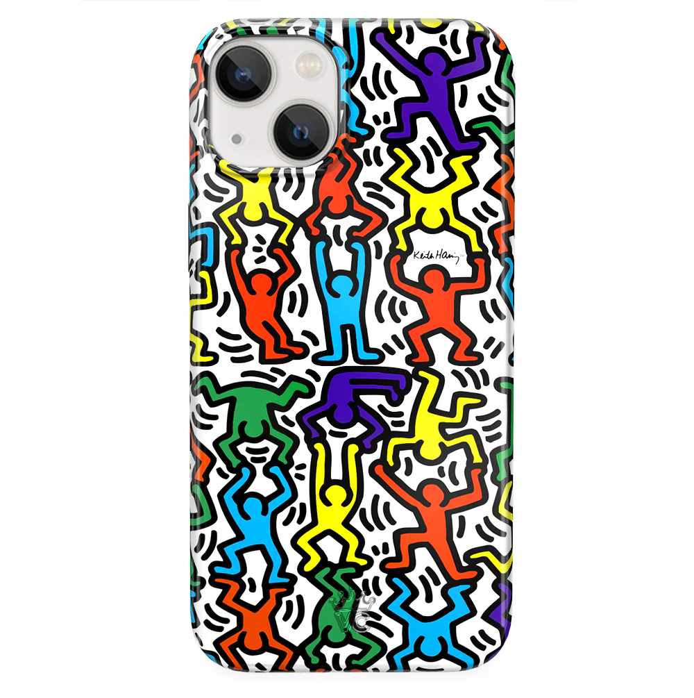 Keith Haring Rainbow Dancers iPhone Case - Image 55