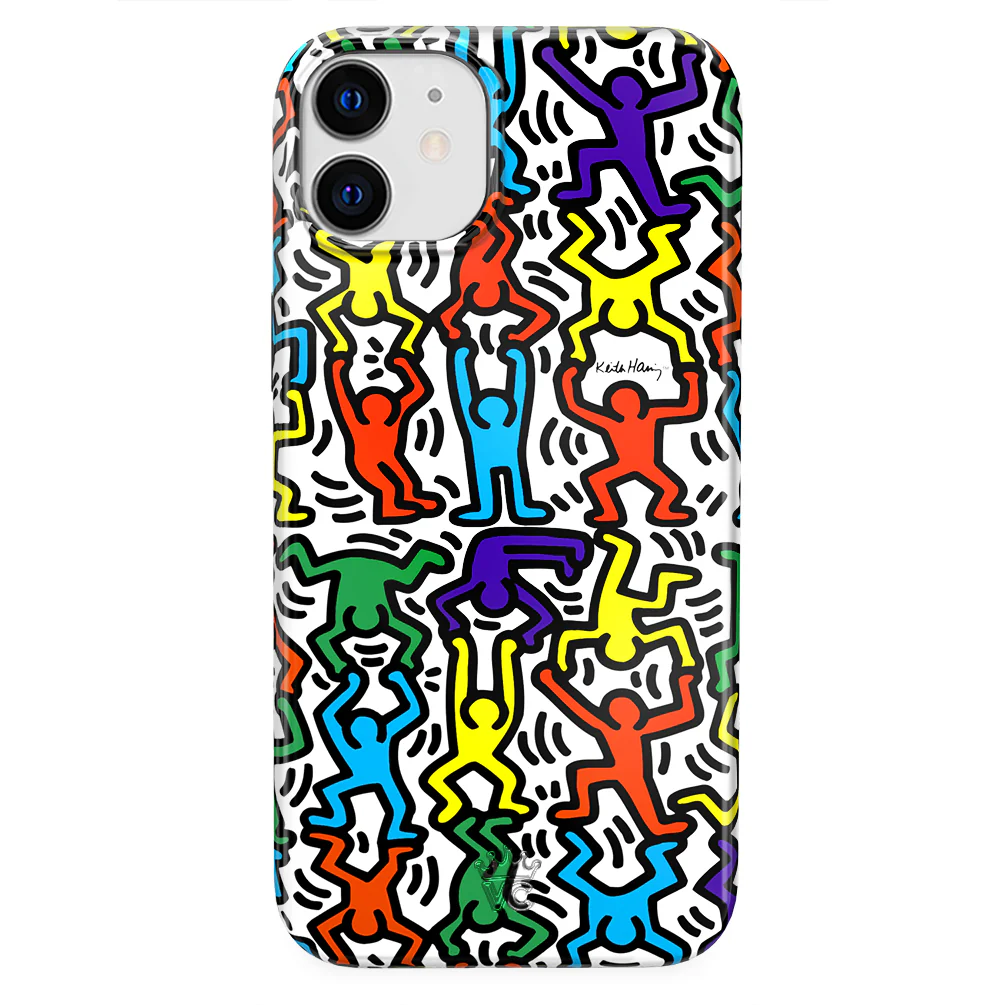 Keith Haring Rainbow Dancers iPhone Case - Image 79