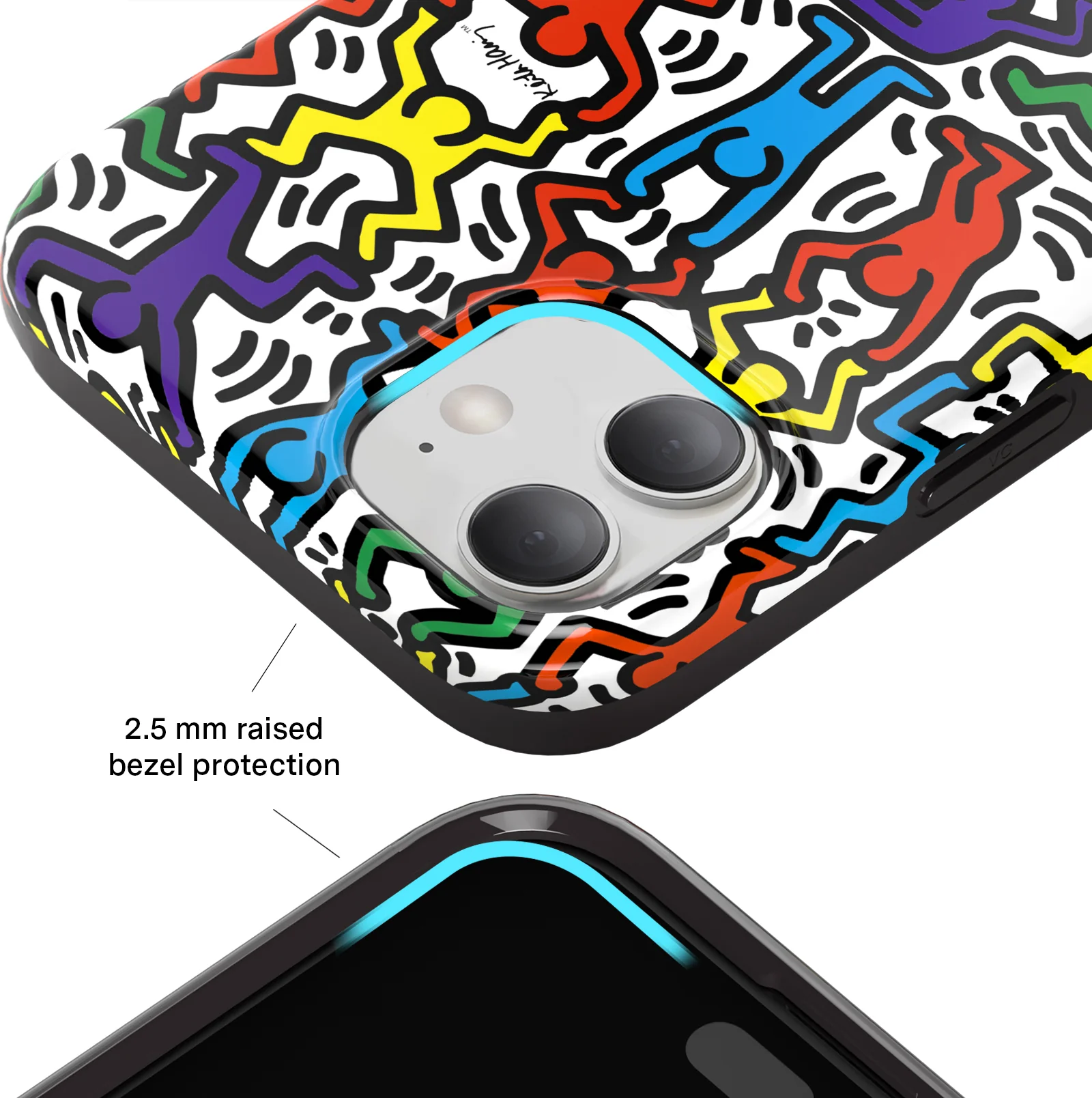 Keith Haring Rainbow Dancers iPhone Case - Image 81