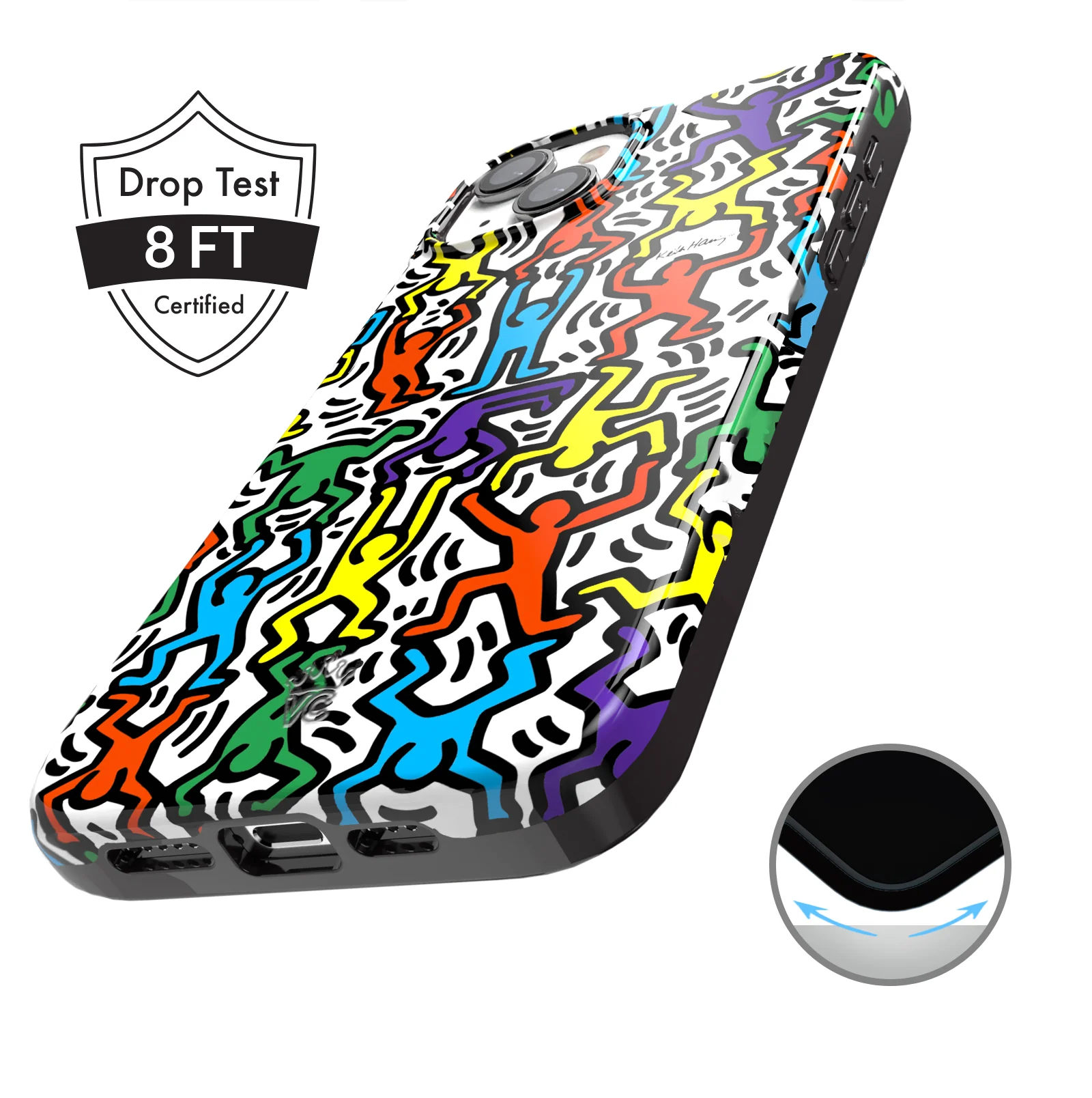 Keith Haring Rainbow Dancers iPhone Case - Image 83