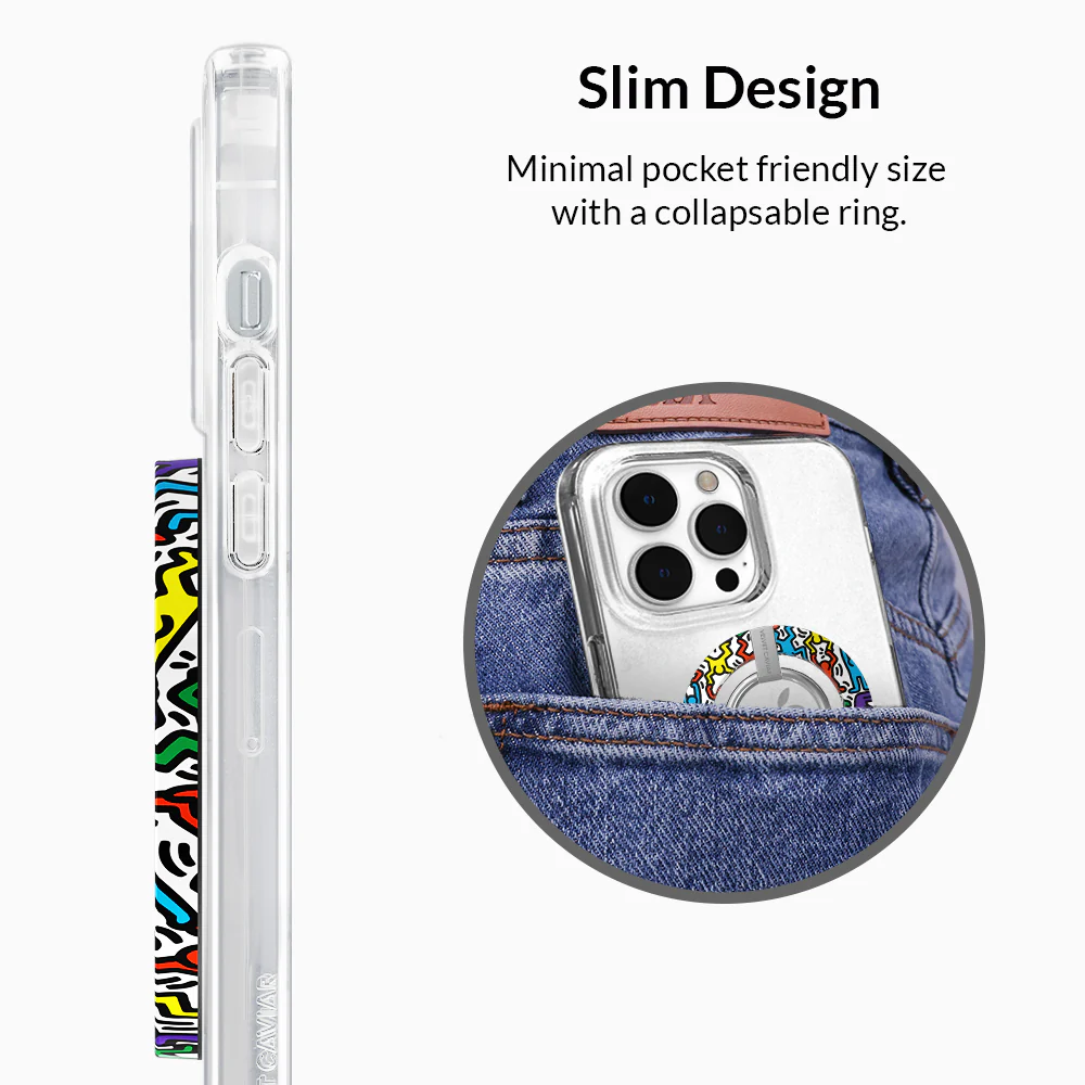 Keith Haring Rainbow Dancers MagSafe Grip Ring - Image 5
