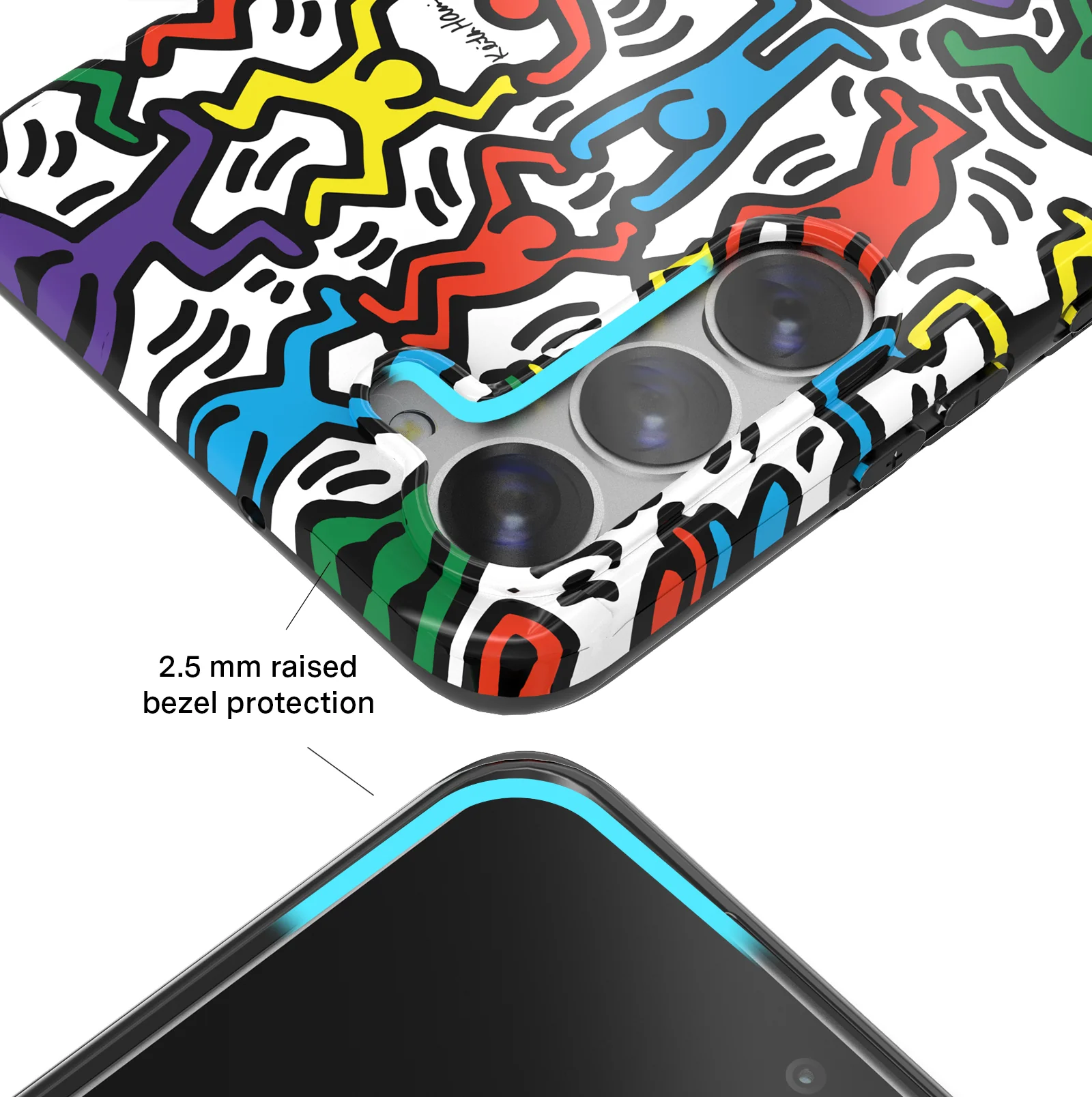 Keith Haring Rainbow Dancers Samsung Case - Image 3