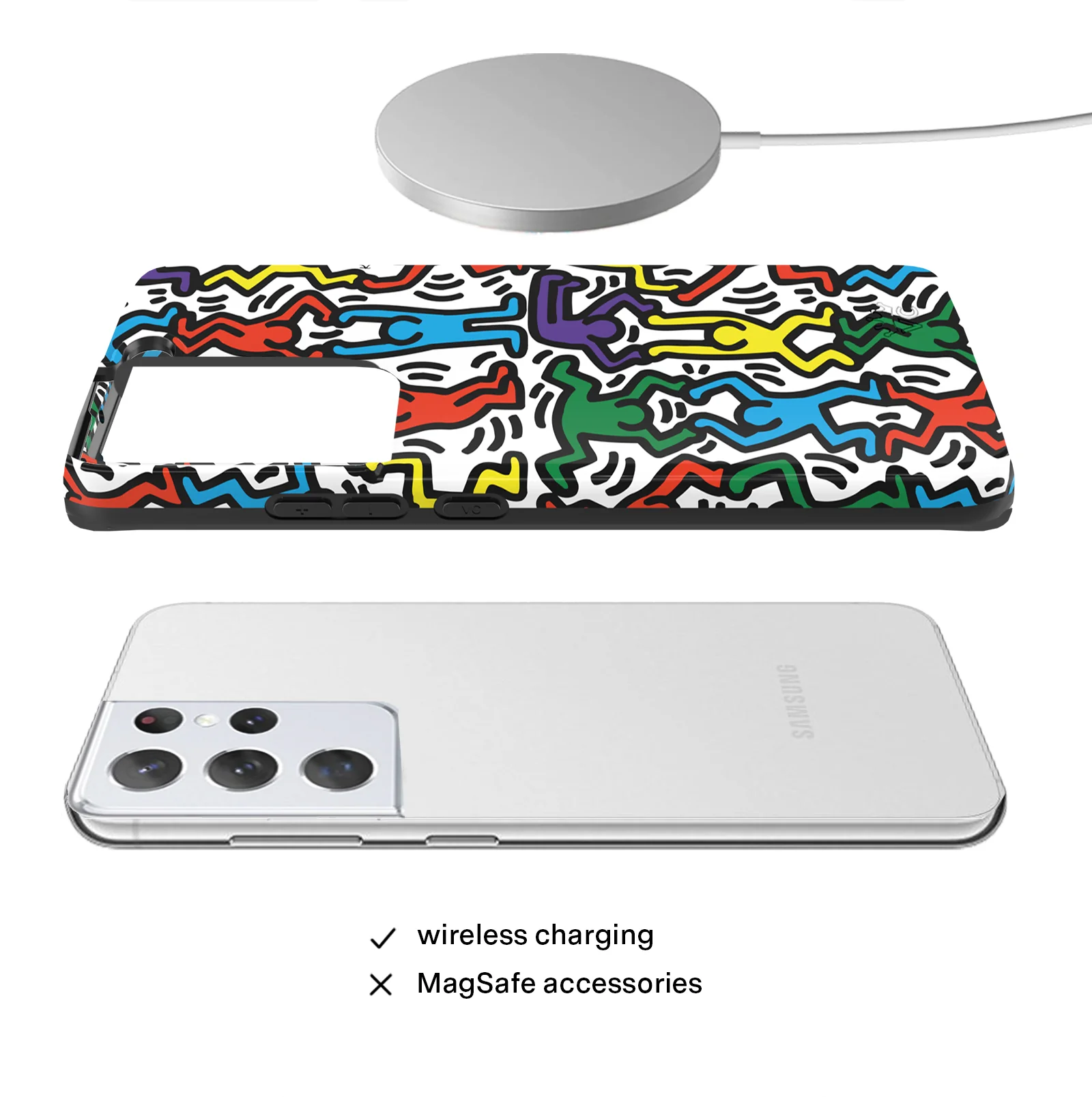 Keith Haring Rainbow Dancers Samsung Case - Image 53