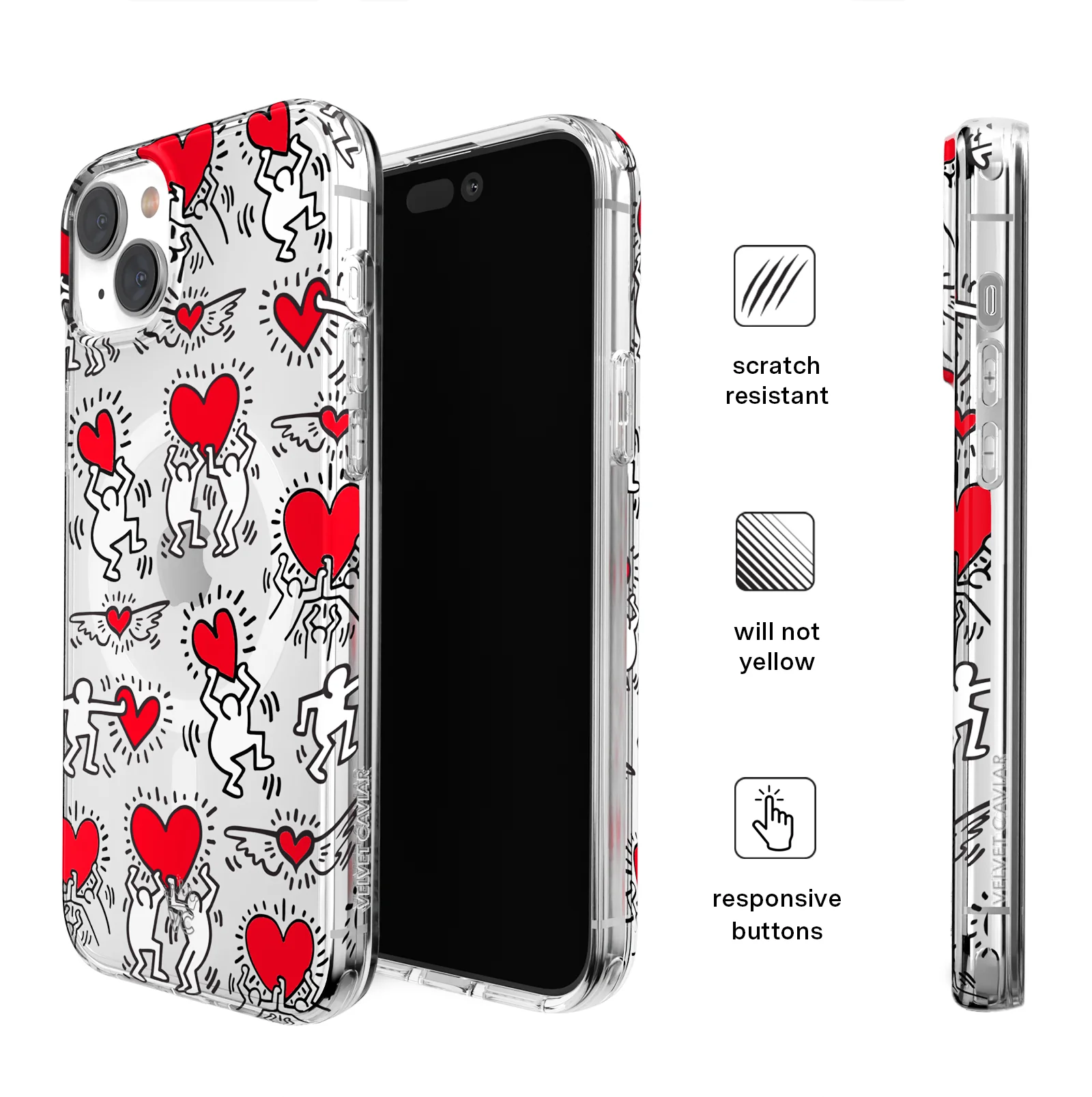 Keith Haring Heart-ist iPhone Case - Image 36