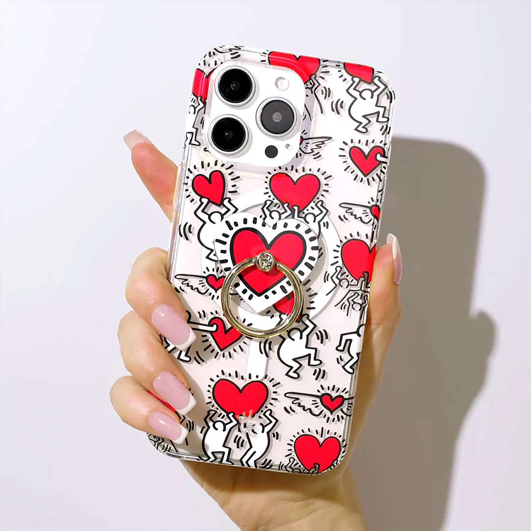 Keith Haring Red Heart Phone Ring - Image 2