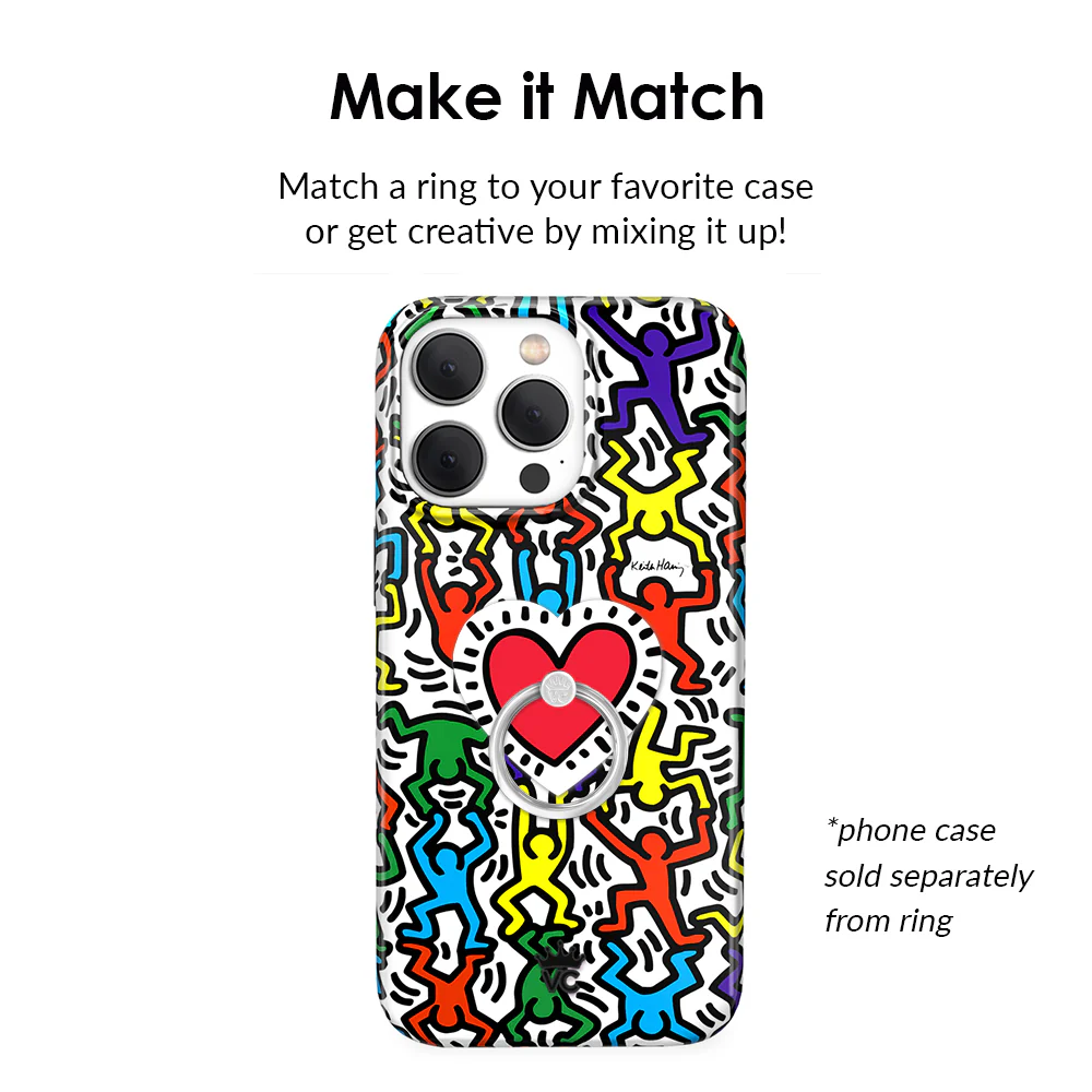 Keith Haring Red Heart Phone Ring - Image 3