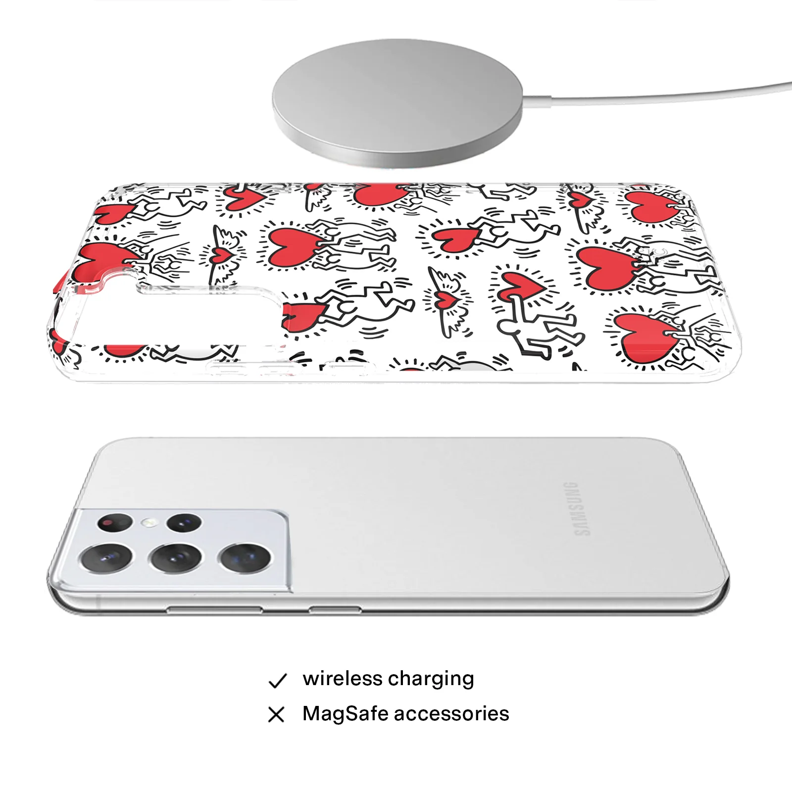 Keith Haring Heart-ist Samsung Case - Image 28