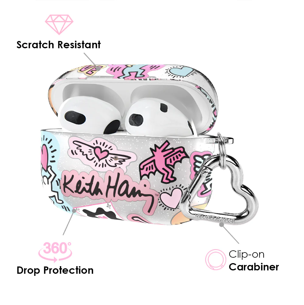 Keith Haring Pastel Glitter AirPod Case - Image 13