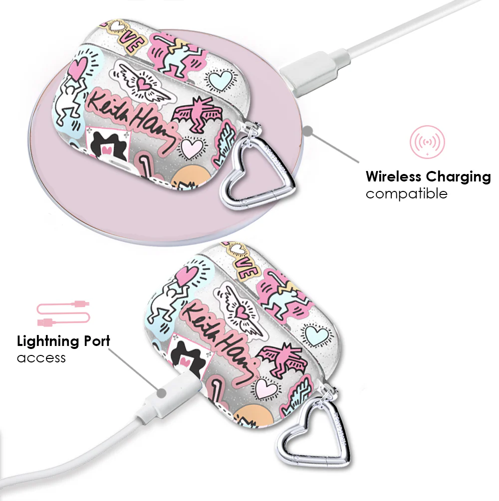 Keith Haring Pastel Glitter AirPod Case - Image 14