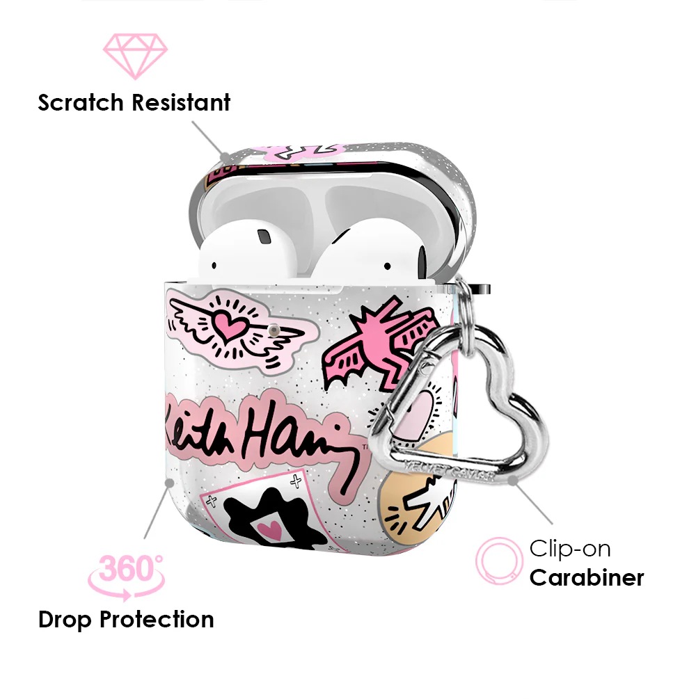 Keith Haring Pastel Glitter AirPod Case - Image 3