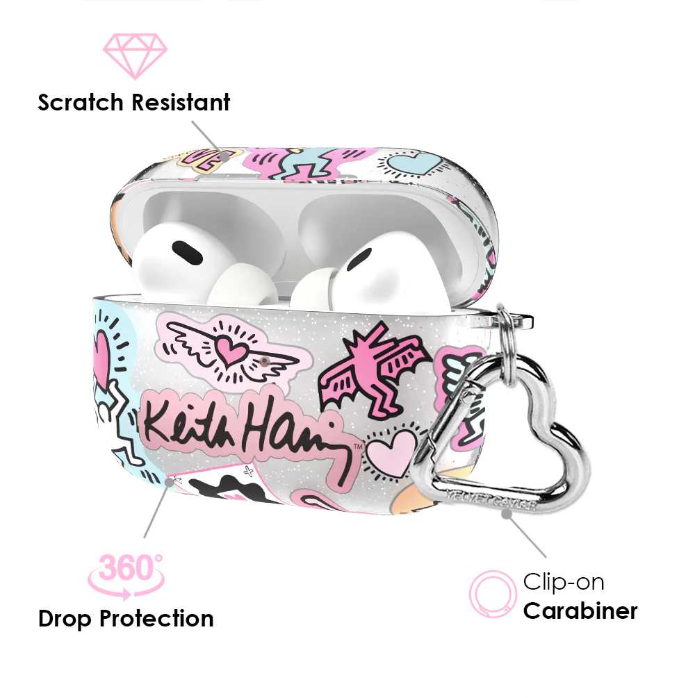 Keith Haring Pastel Glitter AirPod Case - Image 8