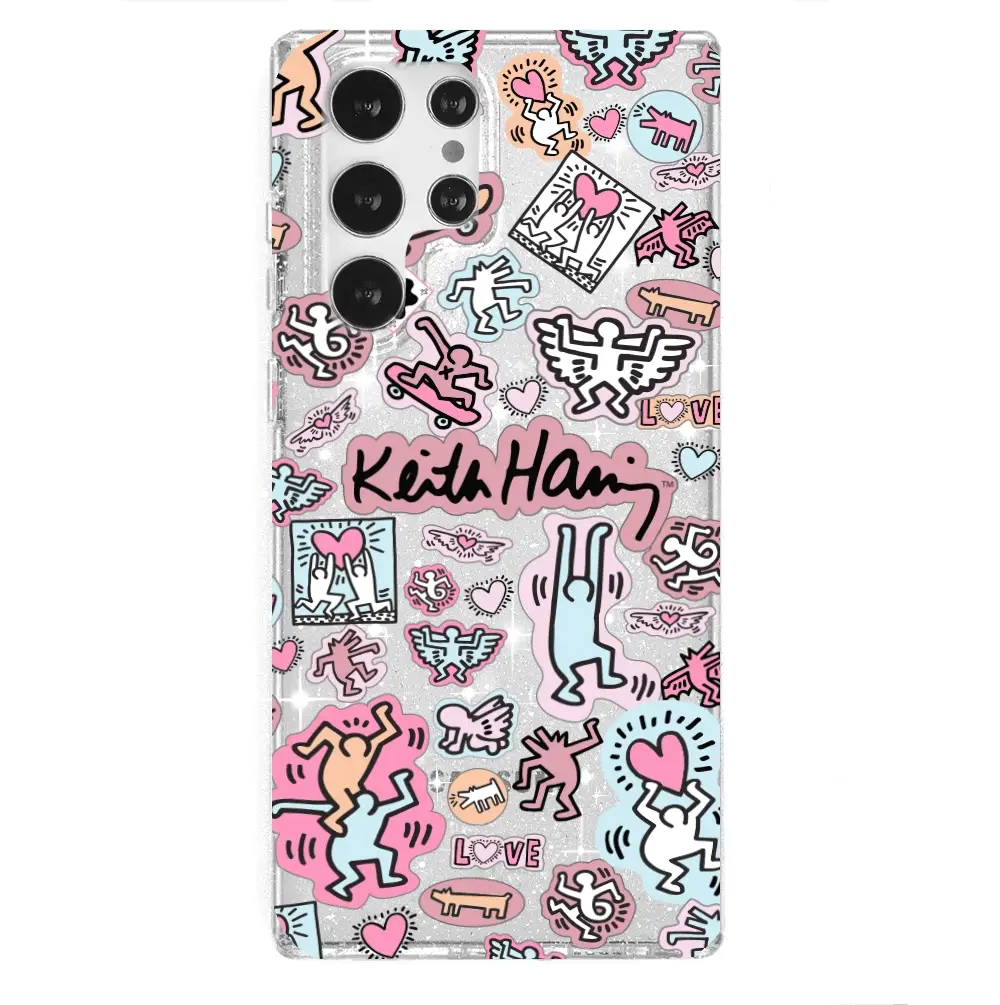 Keith Haring Pastel Glitter Samsung Case - Image 13