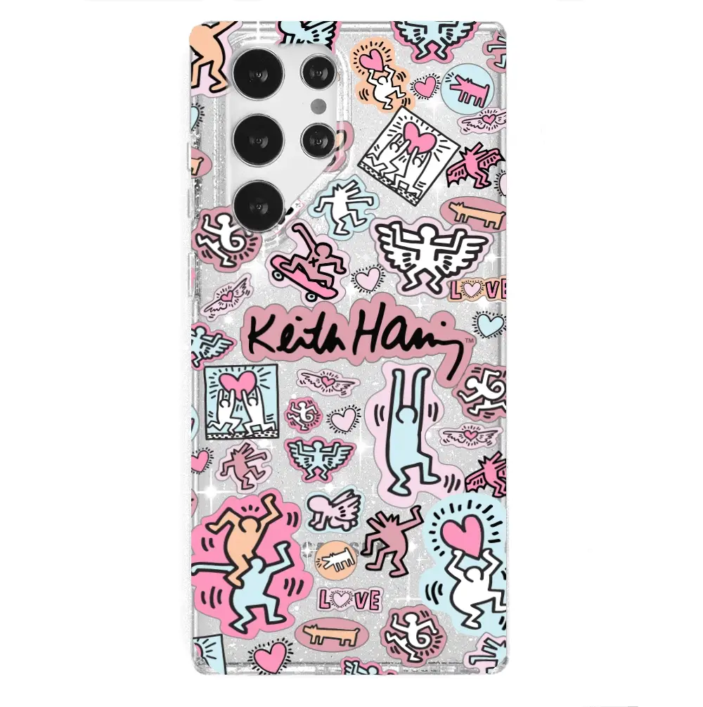Keith Haring Pastel Glitter Samsung Case - Image 31