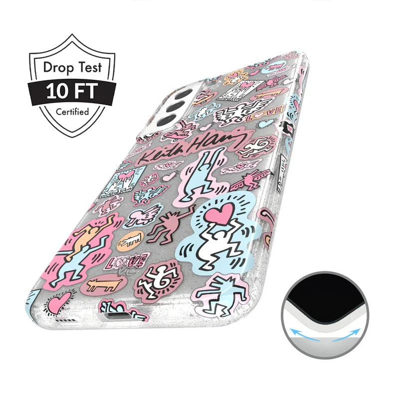 Keith Haring Pastel Glitter Samsung Case - Image 35