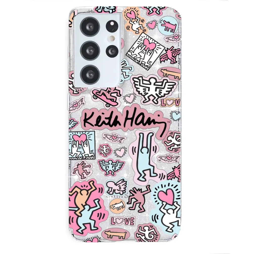 Keith Haring Pastel Glitter Samsung Case - Image 50