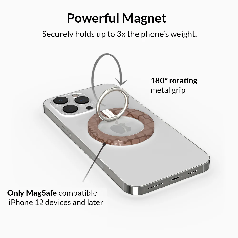 Khaki Croc MagSafe Grip Ring - Image 3