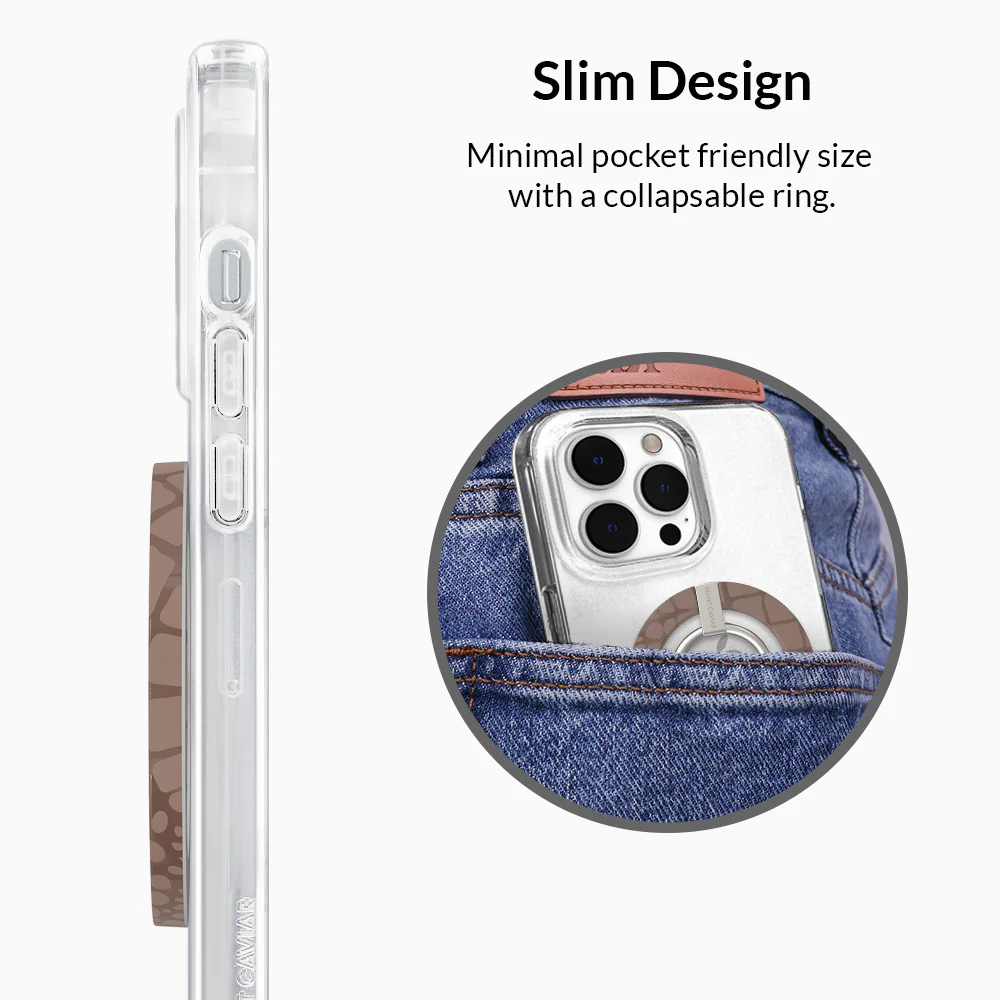 Khaki Croc MagSafe Grip Ring - Image 5