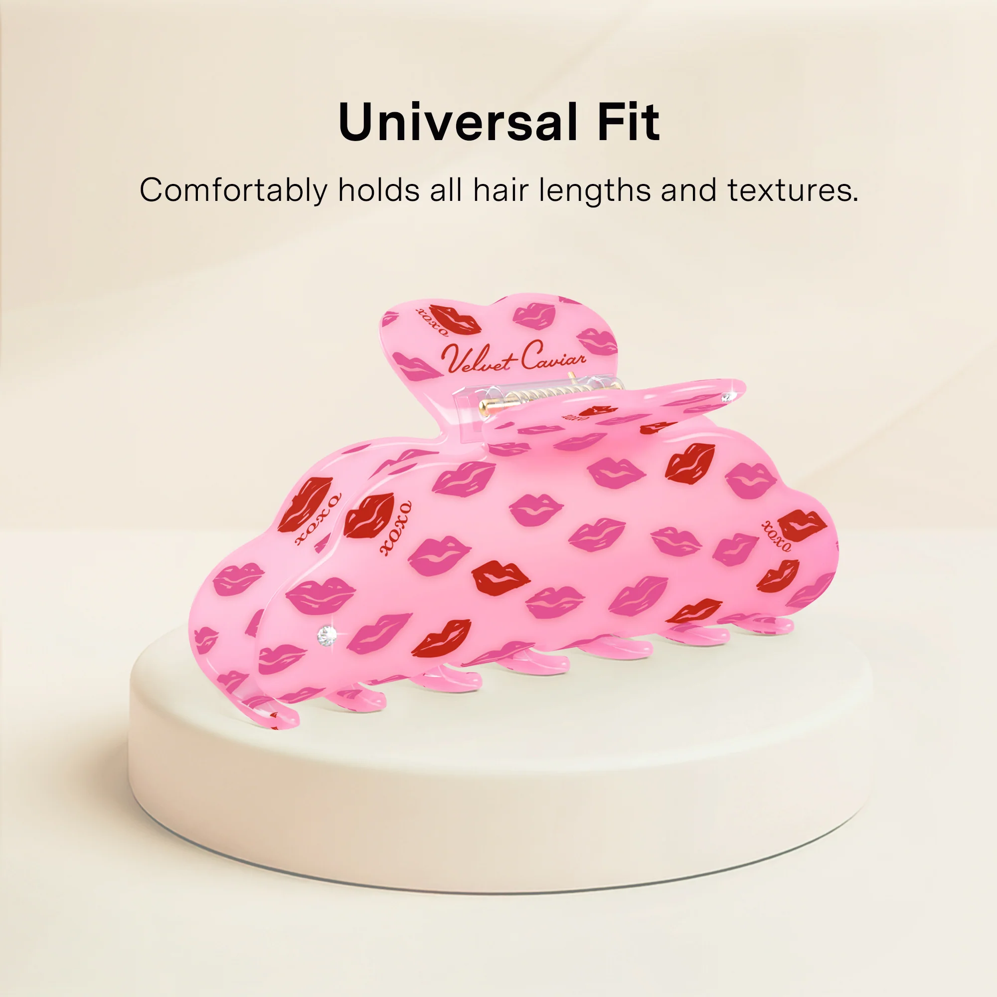 Kiss Kiss Crystal Hair Clip - Image 3