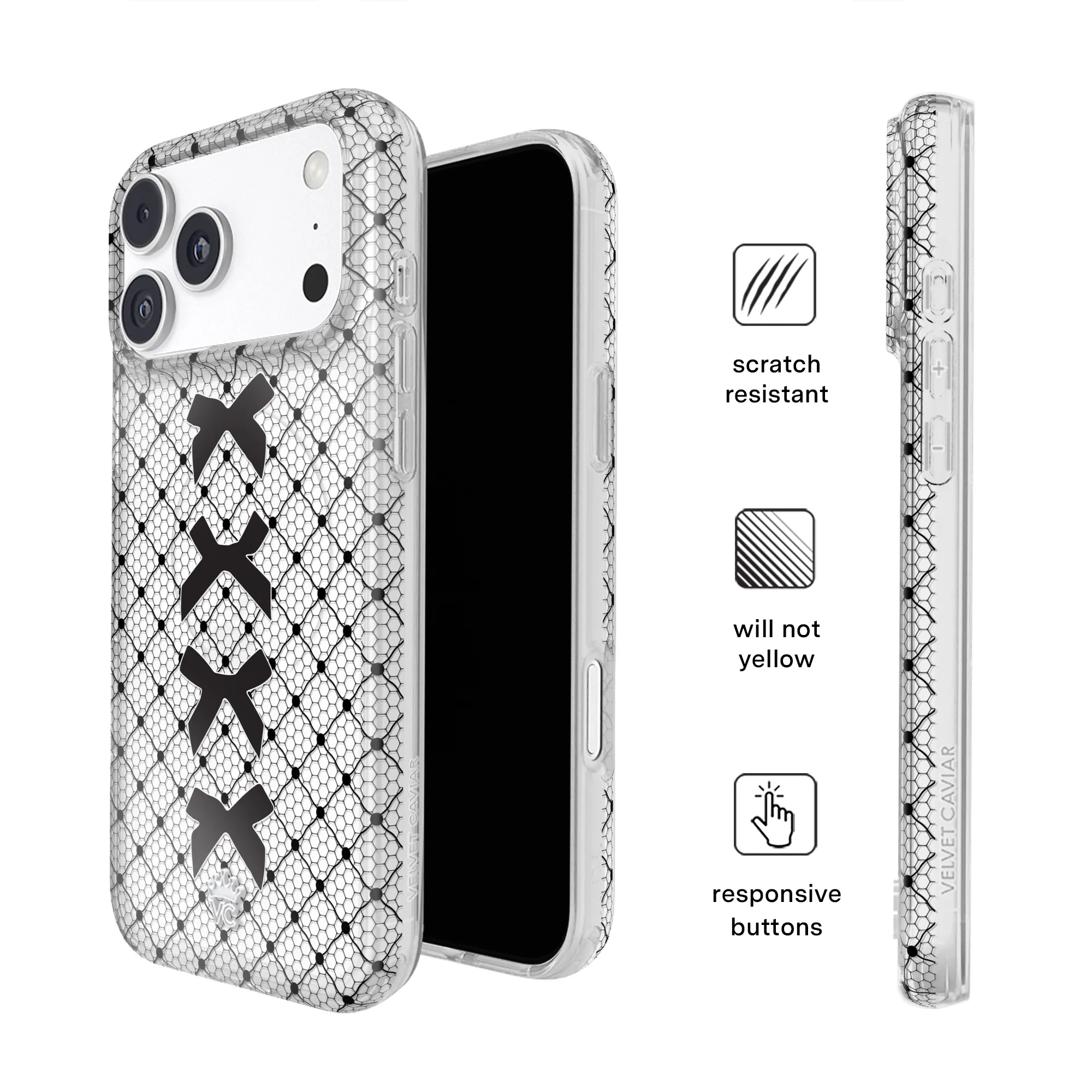 Lacy Black Bows iPhone Case - Image 5