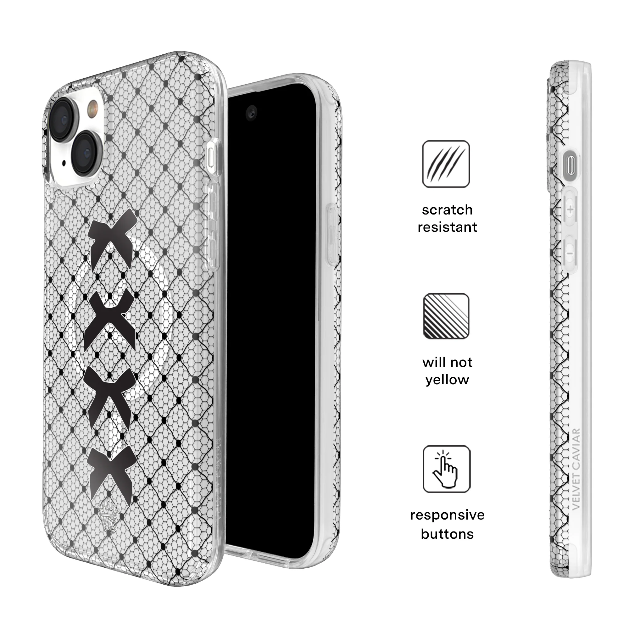 Lacy Black Bows iPhone Case - Image 75