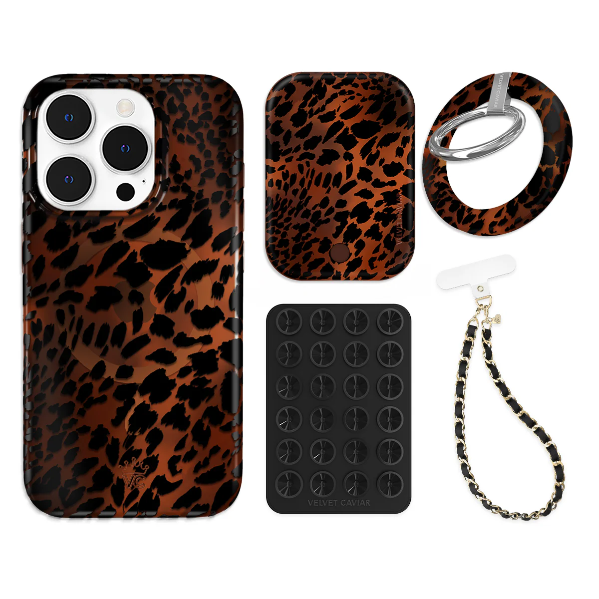 Leopard Tort iPhone Bundle Set - Grip - Image 10