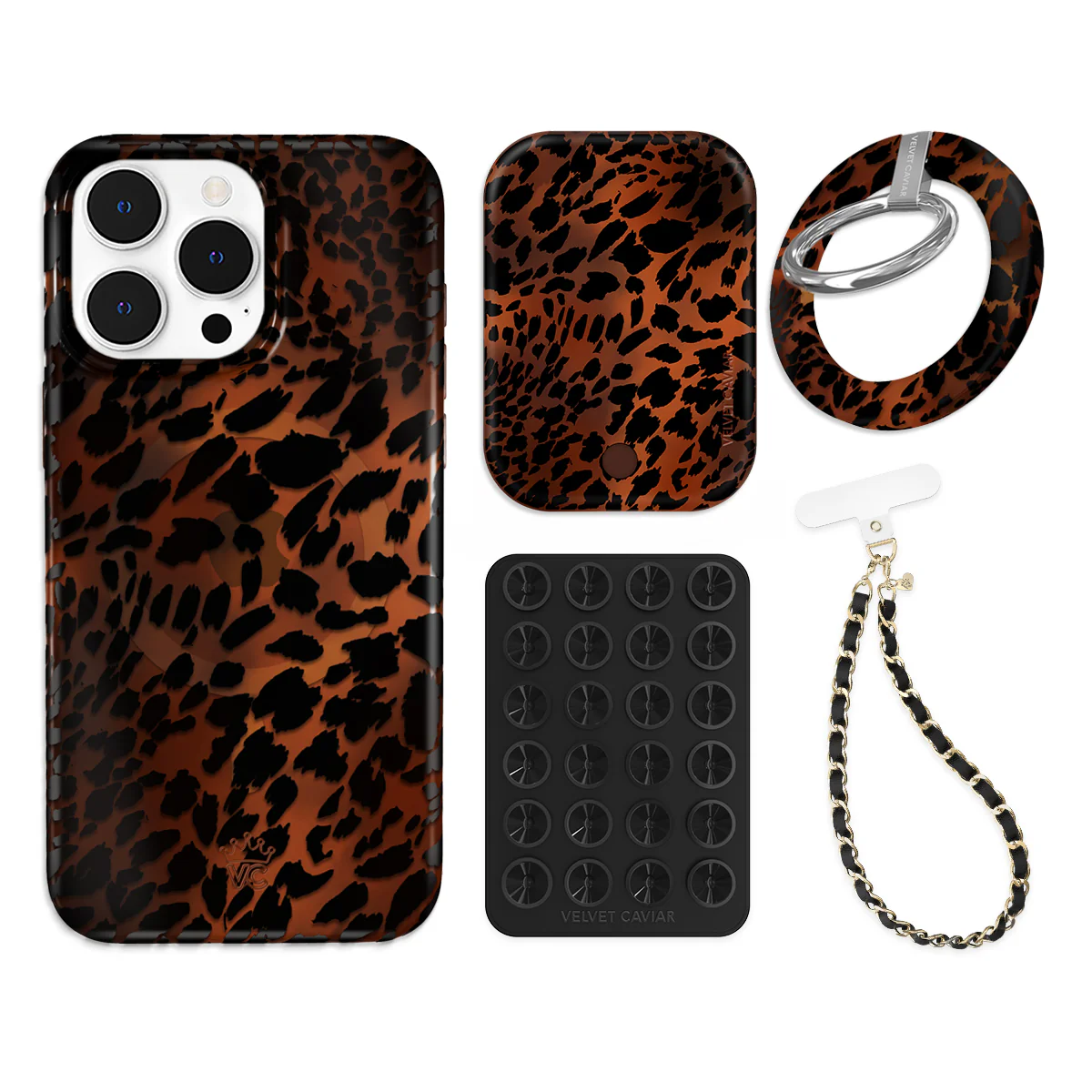 Leopard Tort iPhone Bundle Set - Grip - Image 12
