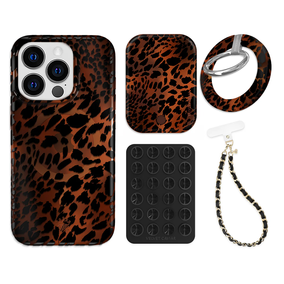 Leopard Tort iPhone Bundle Set - Grip - Image 13