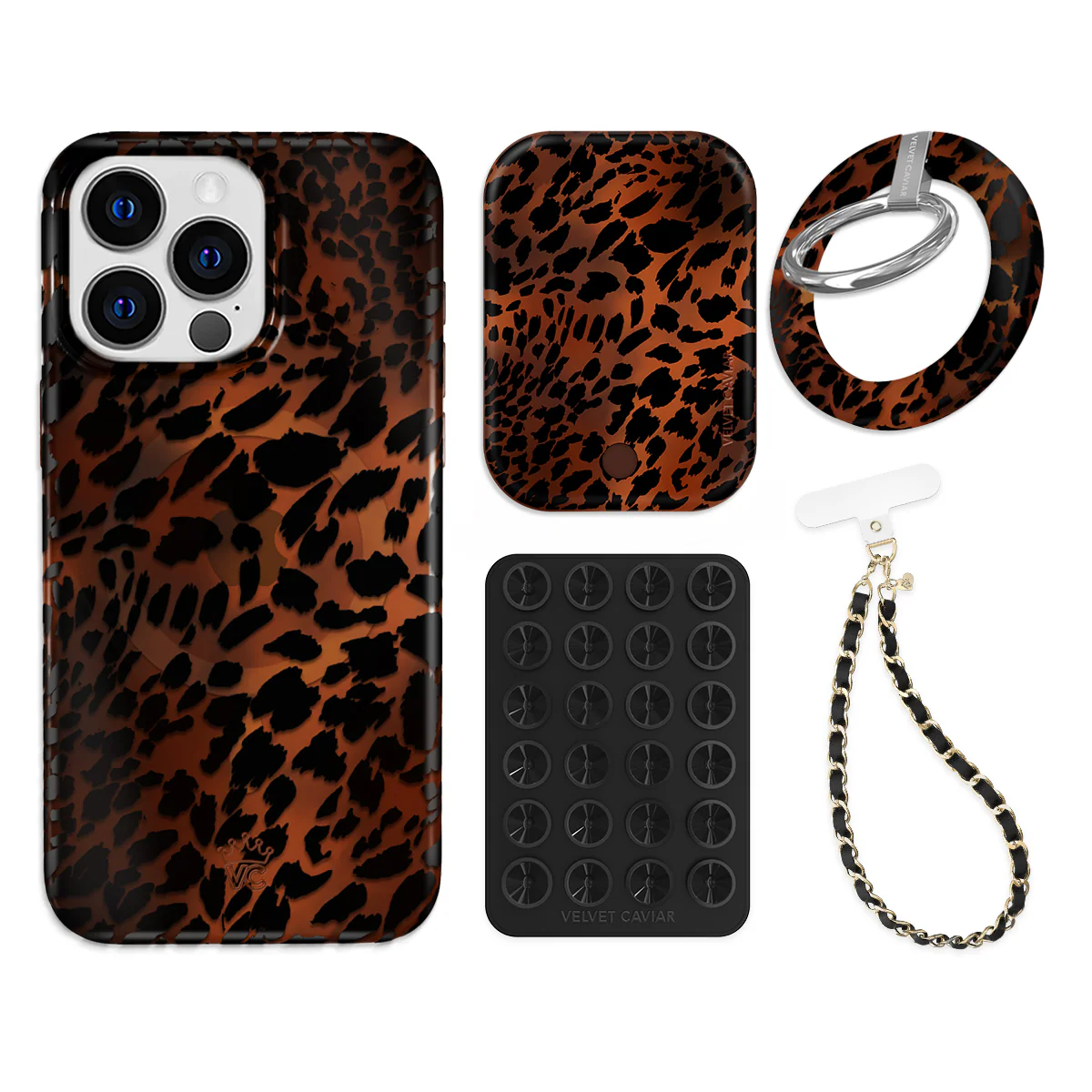 Leopard Tort iPhone Bundle Set - Grip - Image 15